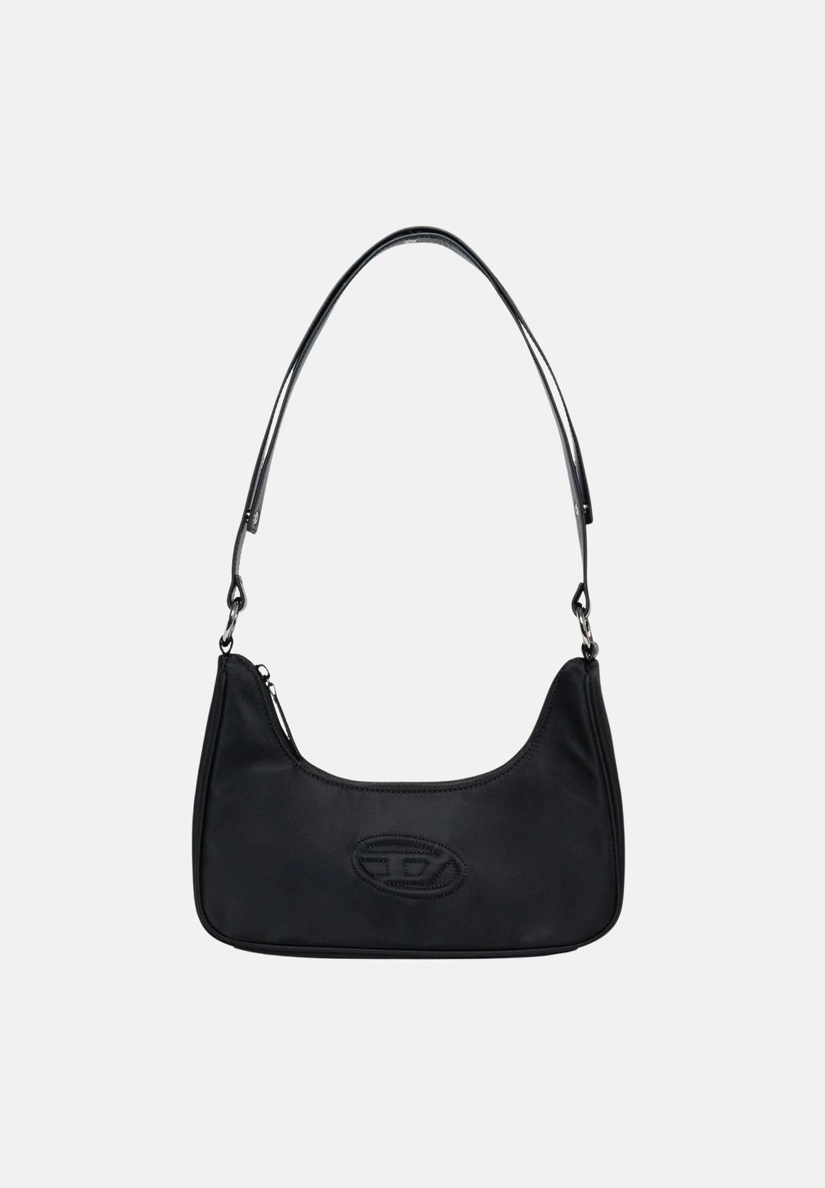 DIESEL Borsa a spalla WUNSY - NYLON SHOULDER nero da donna con con finitura liscia e satinata J03143KXBEW K900 DIESEL