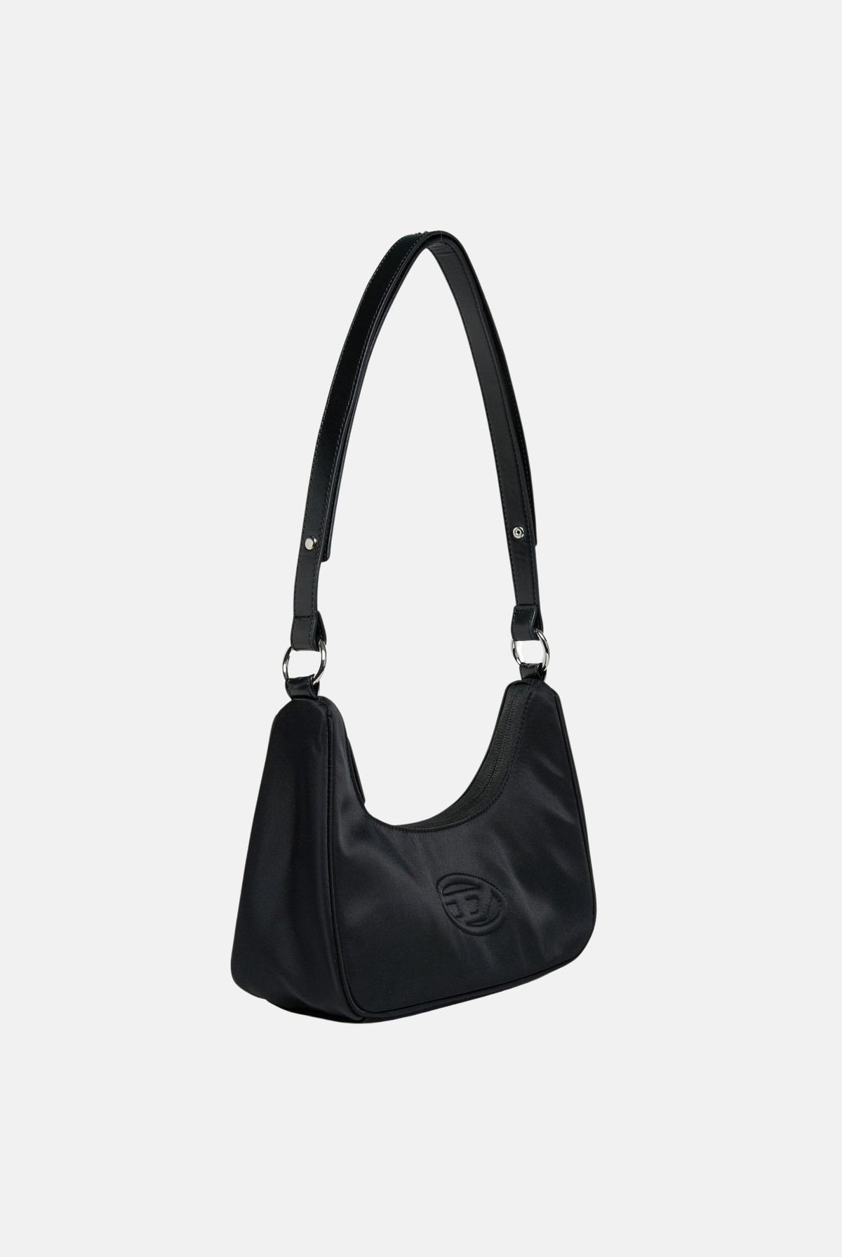 DIESEL Borsa a spalla WUNSY - NYLON SHOULDER nero da donna con con finitura liscia e satinata J03143KXBEW K900 DIESEL