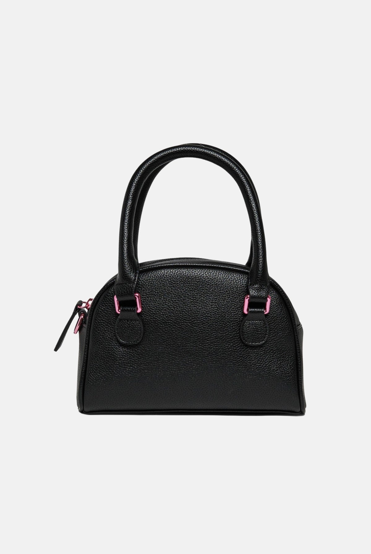 DIESEL Borsa mini D-BOWL BAG nera per donna, ragazza e bambina con manici tubolari e logo Oval D rosa. J03144KXBVG K900 DIESEL