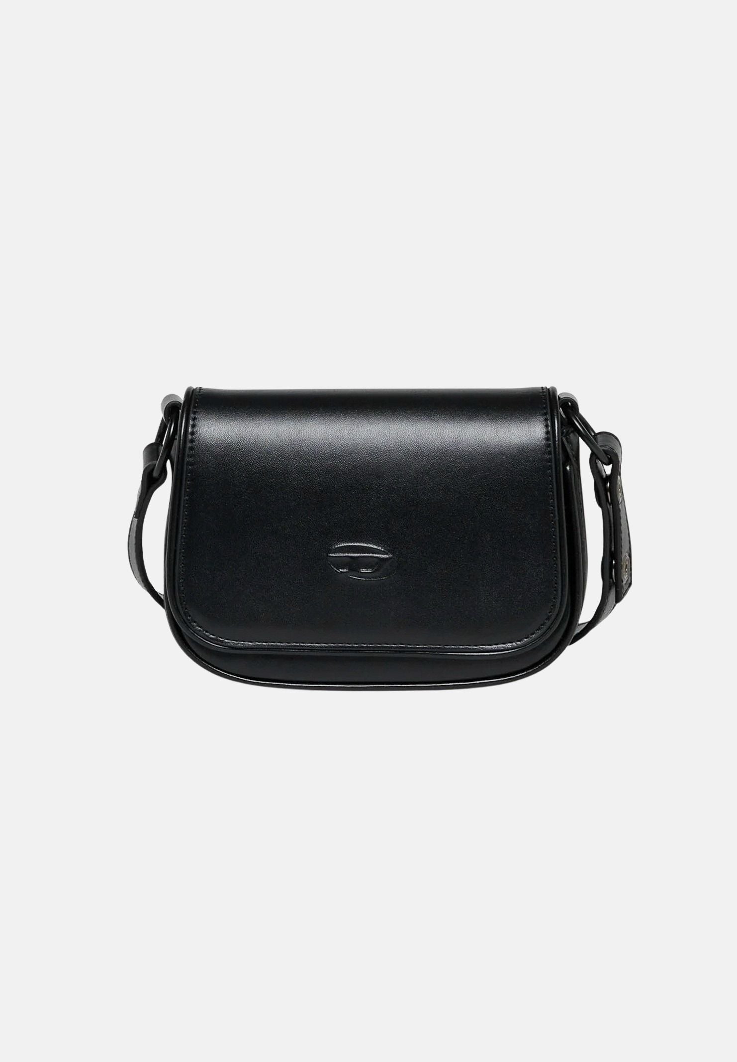DIESEL Borsa WIRT nera per donna, ragazza e bambina con patta e logo Oval D impresso sul davanti. J03145KXBTB K900 DIESEL
