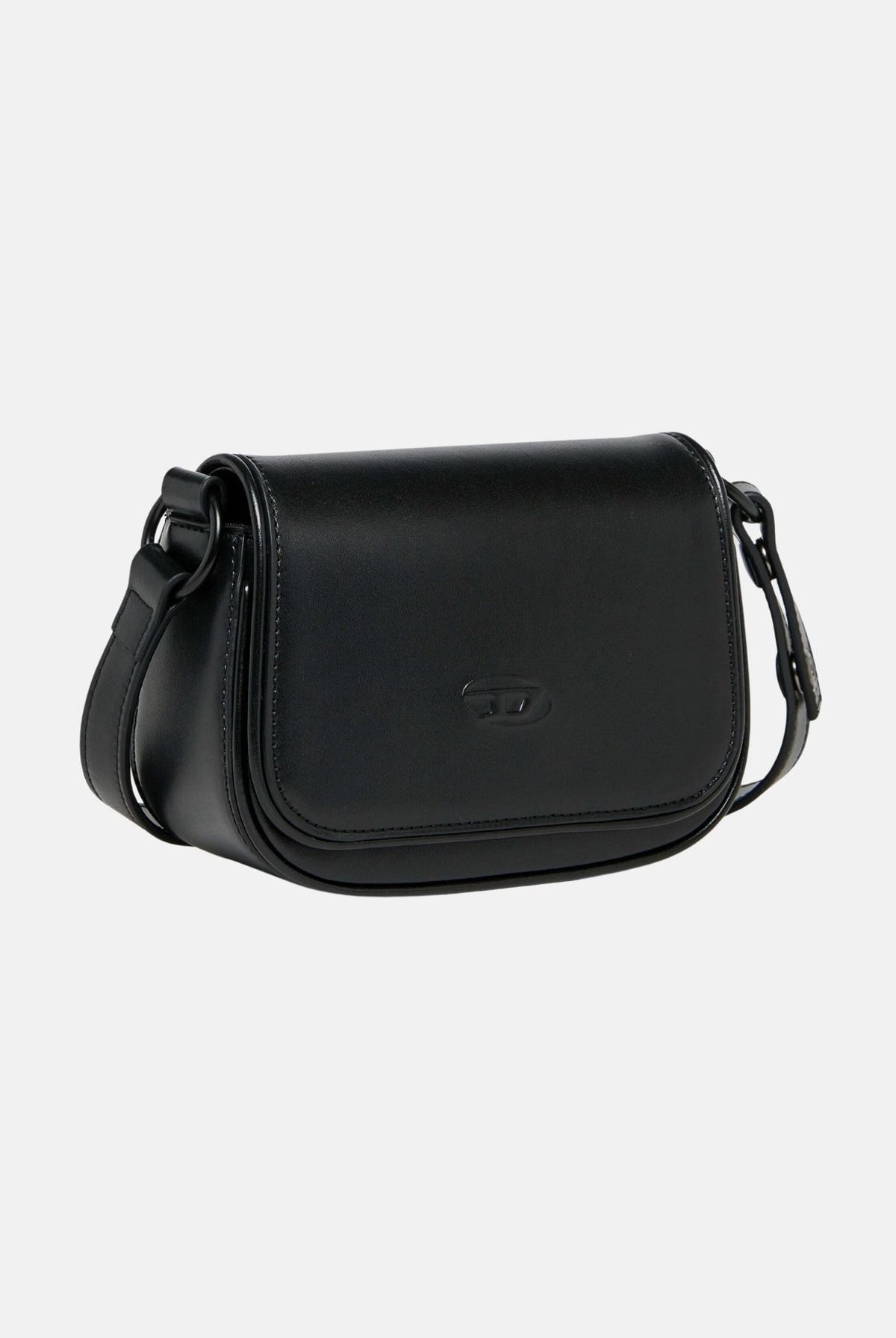 DIESEL Borsa WIRT nera per donna, ragazza e bambina con patta e logo Oval D impresso sul davanti. J03145KXBTB K900 DIESEL