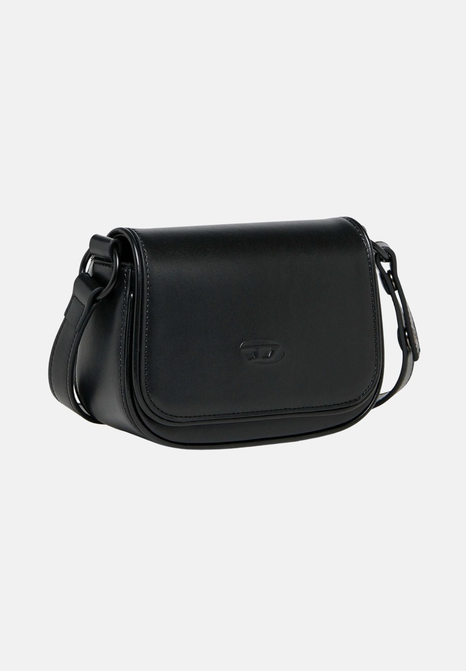 DIESEL Borsa WIRT nera per donna, ragazza e bambina con patta e logo Oval D impresso sul davanti. J03145KXBTB K900 DIESEL