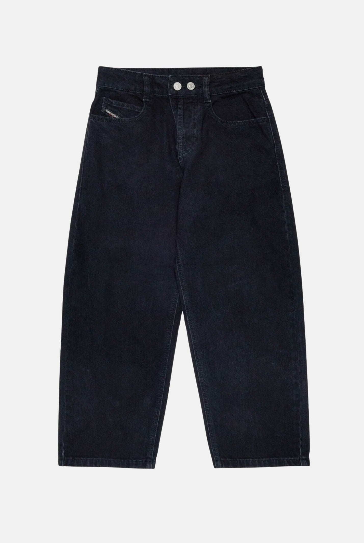 DIESEL Pantaloni D-ROXY-J nero per donna, ragazzi e bambini coon gamba ampia J03151KXBUA K02 DIESEL