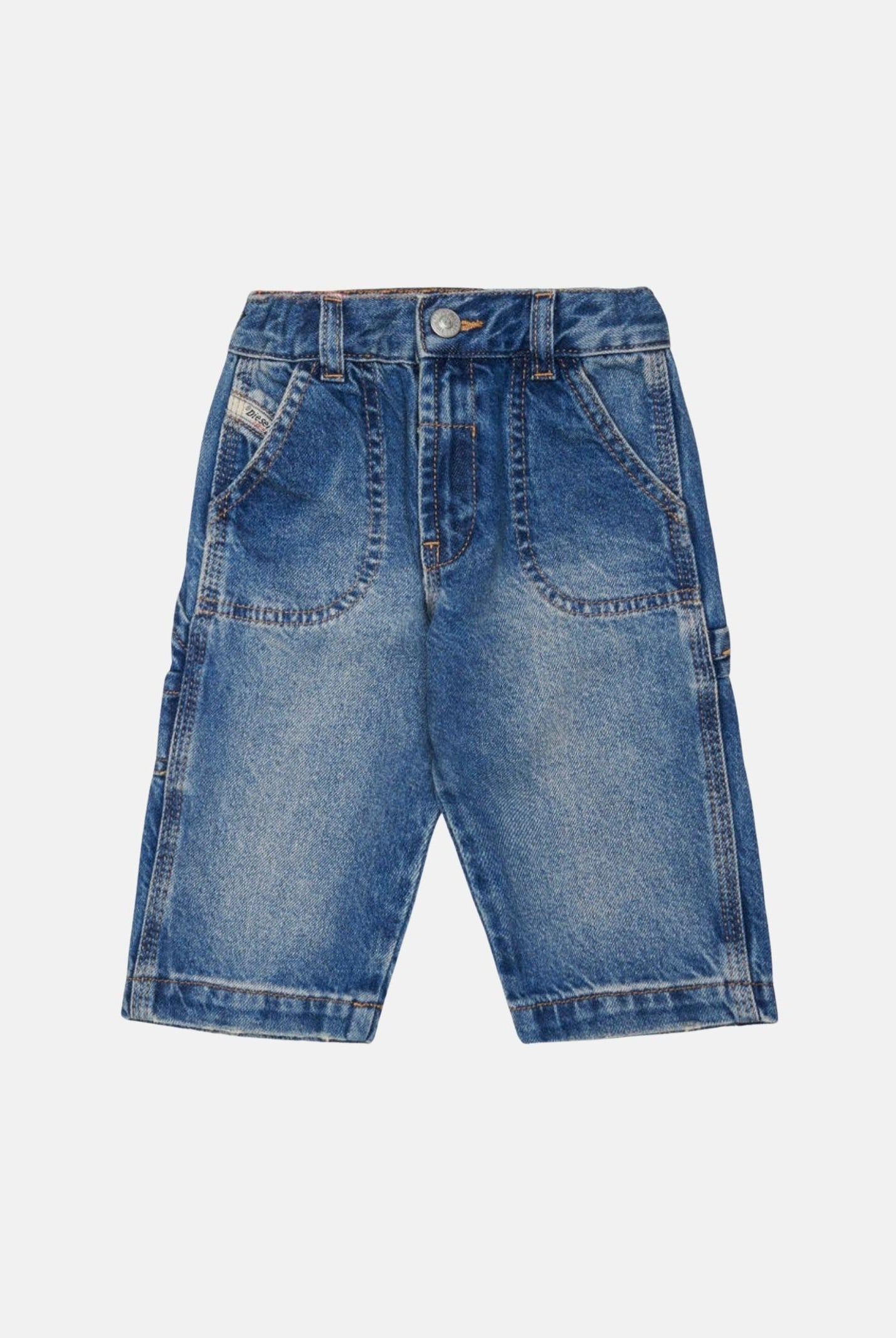 DIESEL Pantaloni denim blu da neonato con gamba larga K00662KXBU1 K01 DIESEL