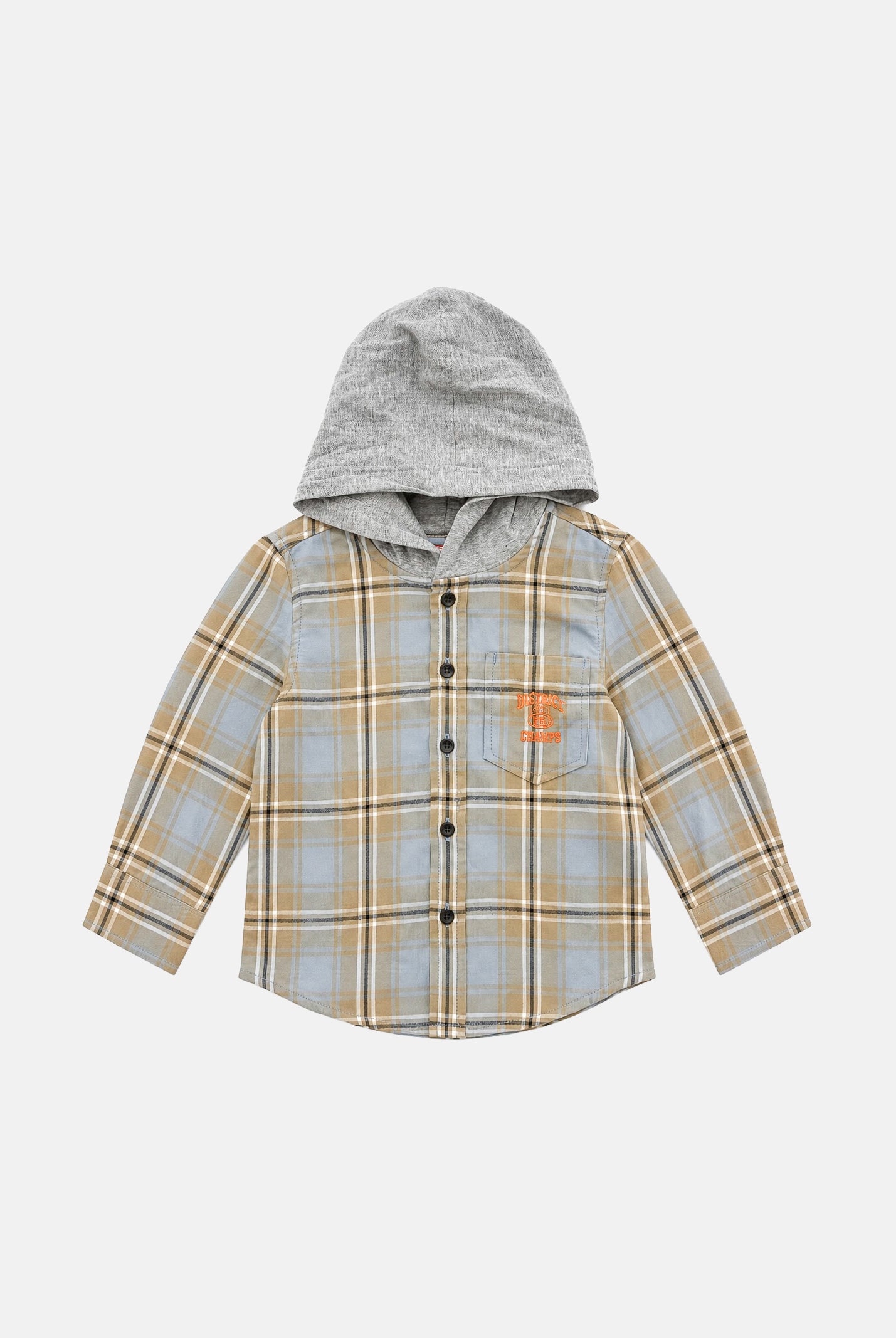 DIESEL Camicia con cappuccio dusty-blu da neonato K00831KXBU9 K80U DIESEL
