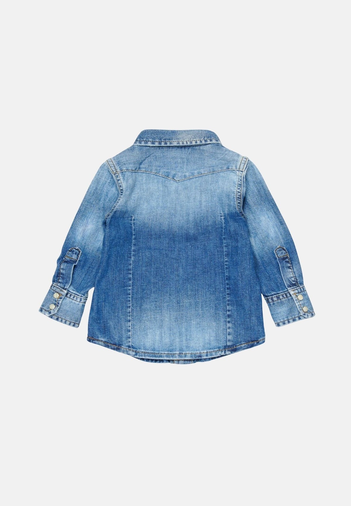 DSQUARED2 Camicia a manica lunga in denim chiaro da neonato DQ033GD0AFP DQ01 DSQUARED2