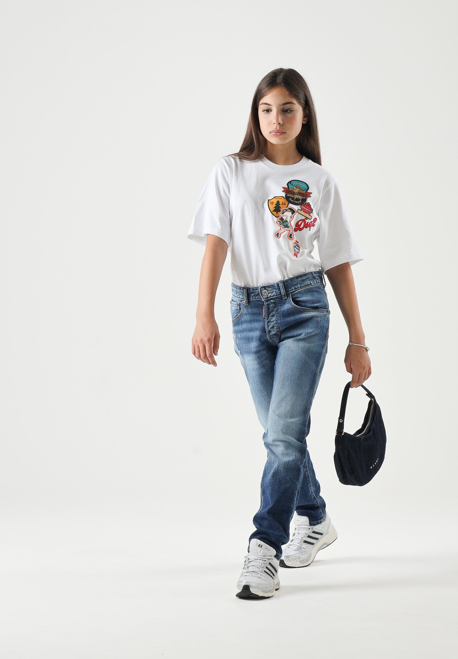 DSQUARED2 Jeans Denim per donna, ragazzi e bambini con lavaggio sfumato. DQ0731D0AHR DQ01 DSQUARED2