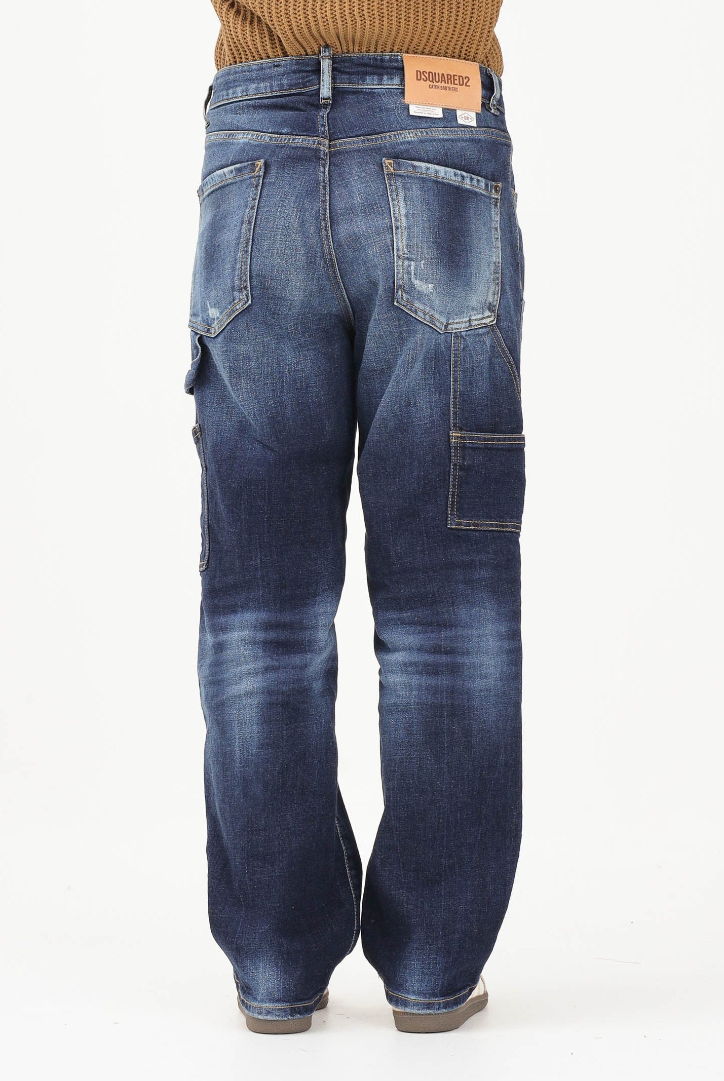DSQUARED2 Jeans cargo in lavaggio blu medio per donna, bambino e bambina DQ2636D0AFS DQ01 DSQUARED2