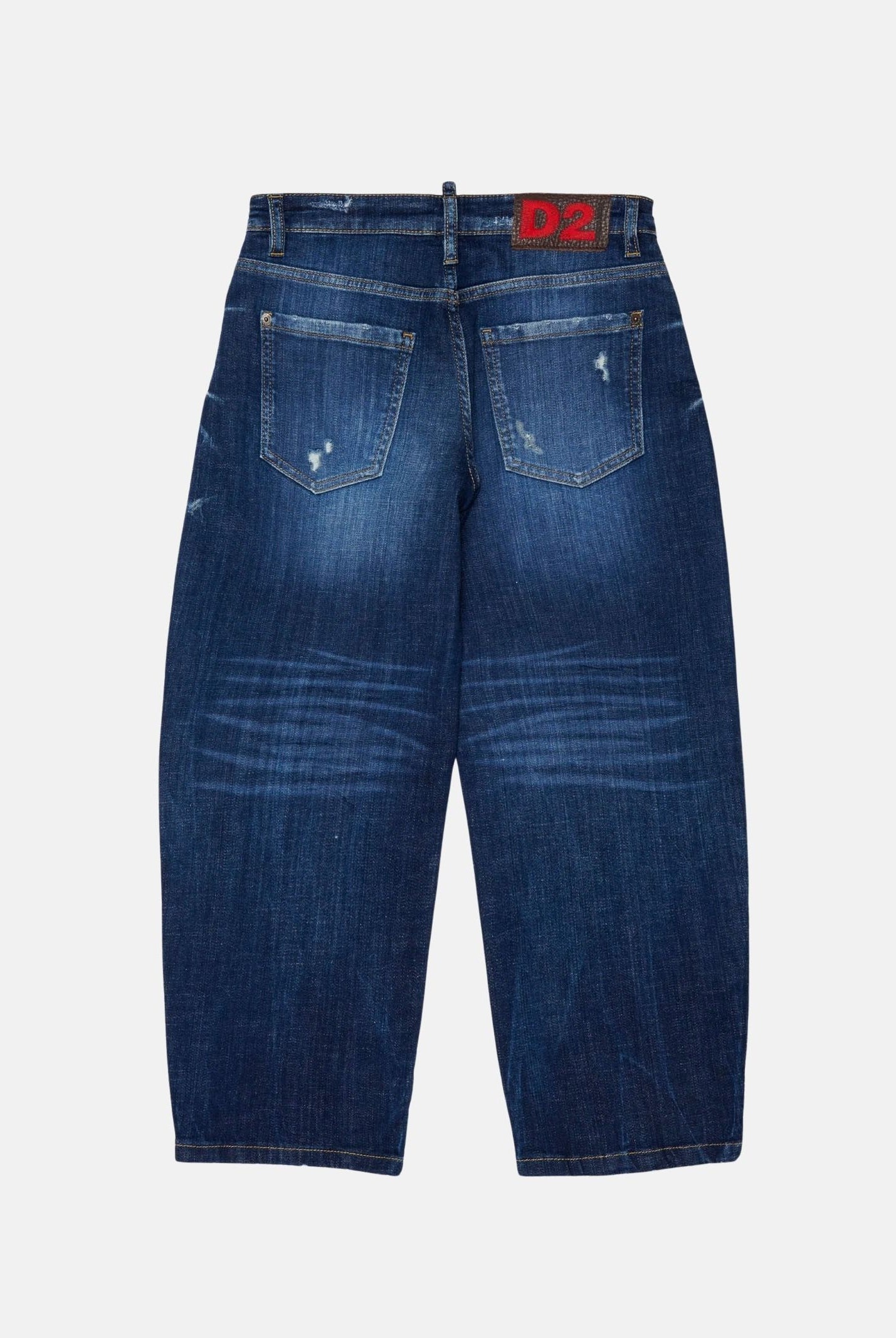 DSQUARED2 Jeans AMELIA in denim blu per donna, ragazzi e bambini con gamba ampia cropped. DQ3083D0AHX DQ01 DSQUARED2