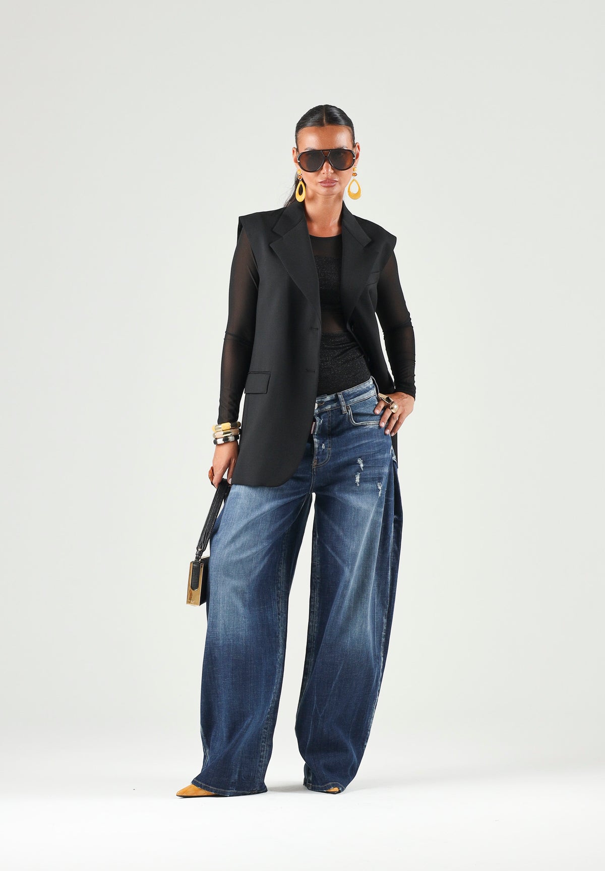 DSQUARED2 Jeans AMELIA in denim blu per donna, ragazzi e bambini con gamba ampia cropped. DQ3083D0AHX DQ01 DSQUARED2