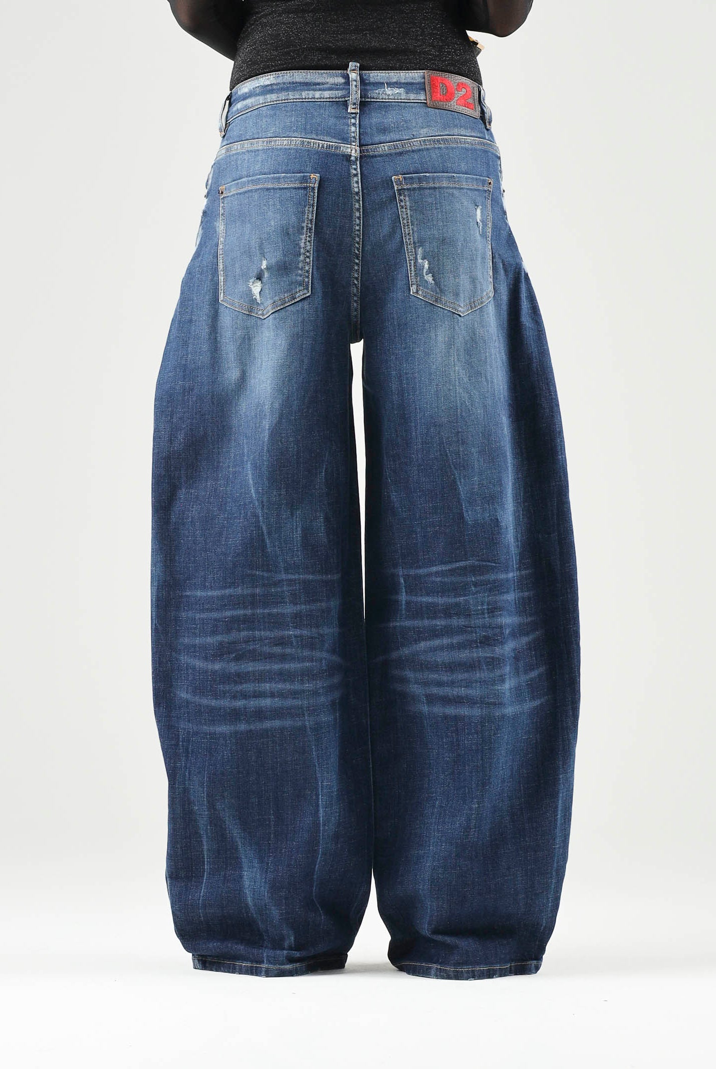 DSQUARED2 Jeans AMELIA in denim blu per donna, ragazzi e bambini con gamba ampia cropped. DQ3083D0AHX DQ01 DSQUARED2