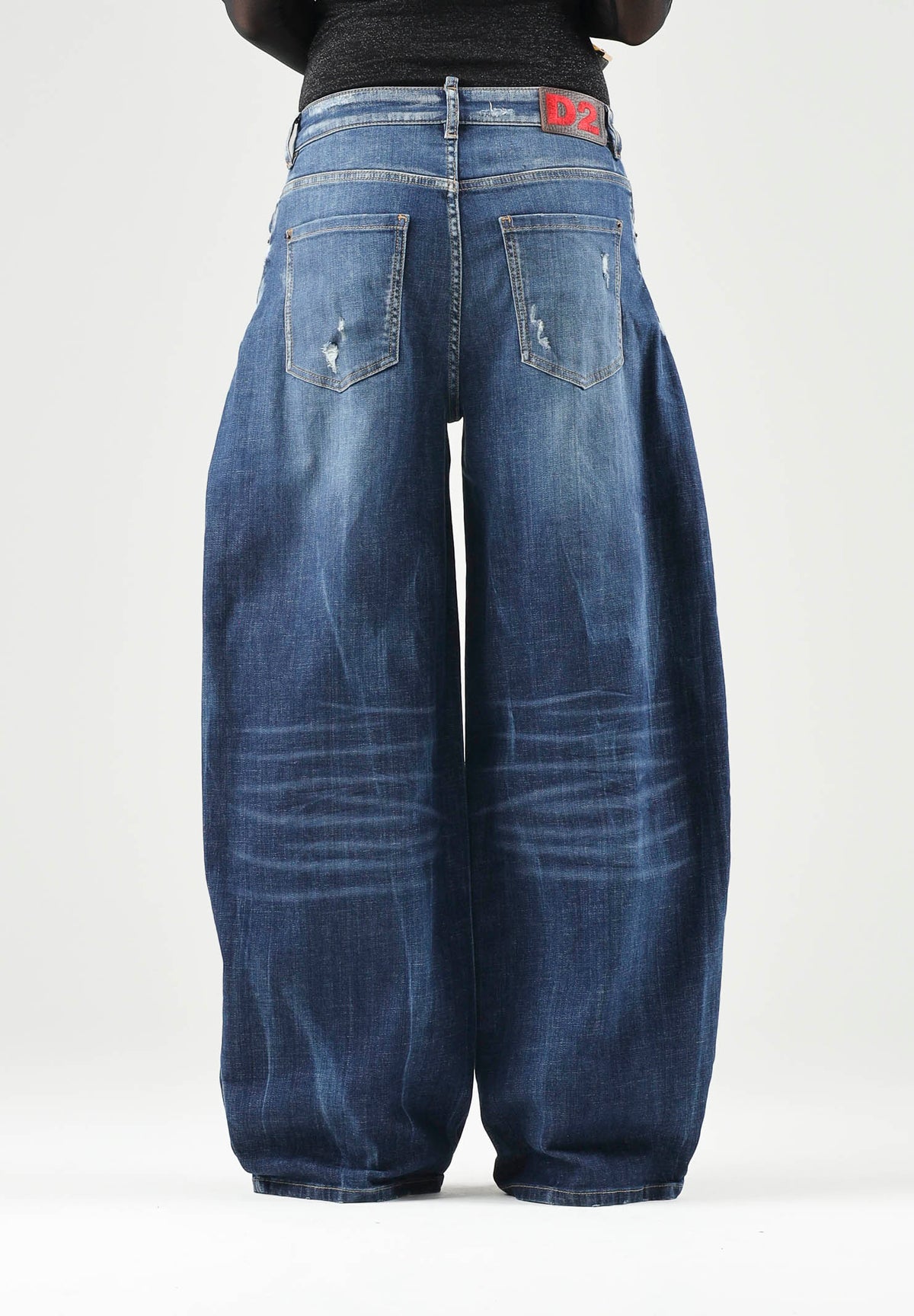 DSQUARED2 Jeans AMELIA in denim blu per donna, ragazzi e bambini con gamba ampia cropped. DQ3083D0AHX DQ01 DSQUARED2
