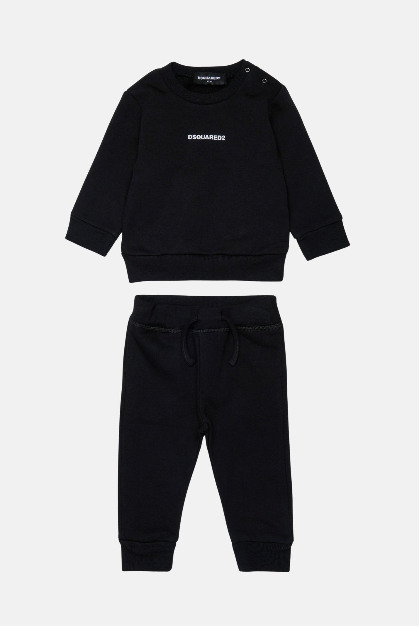 DSQAURED2 Tuta nera da neonato con logo DQ3146D0094 DQ900 DSQUARED2