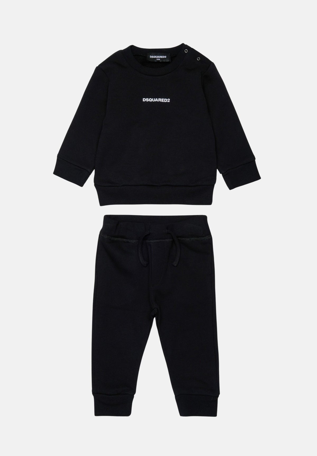 DSQAURED2 Tuta nera da neonato con logo DQ3146D0094 DQ900 DSQUARED2