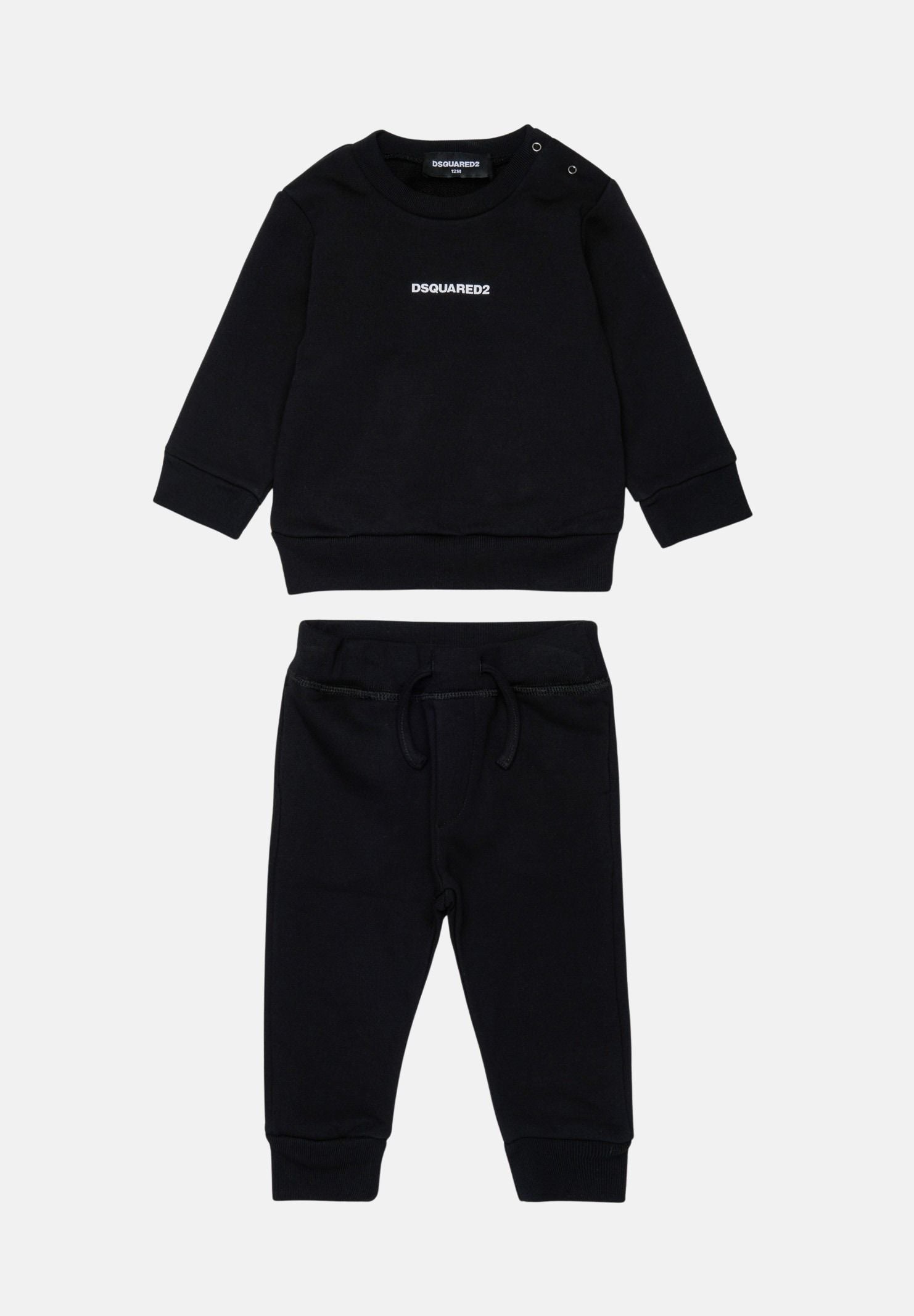 DSQAURED2 Tuta nera da neonato con logo DQ3146D0094 DQ900 DSQUARED2