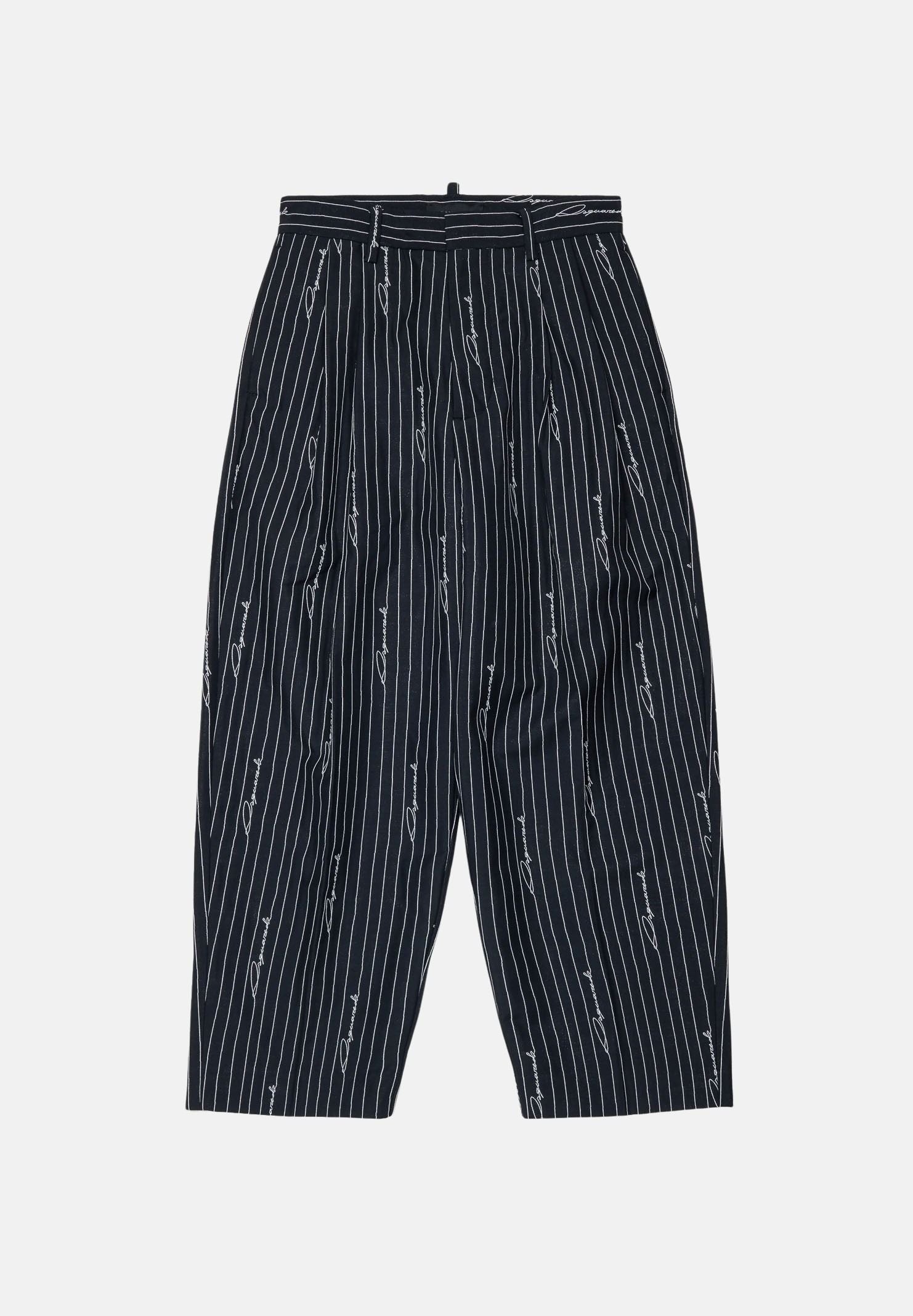 DSQUARED2 Pantaloni sartoriali PINSTRIPE nero da donna, ragazzi e bambini con motivo gessato DQ3427D0AIF DQ900 DSQUARED2