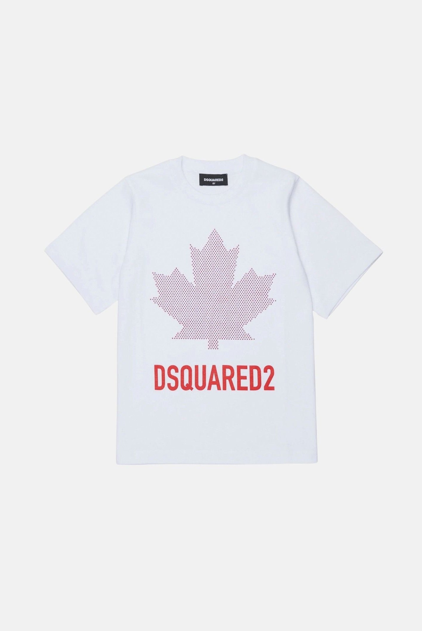 DSQUARED2 T-shirt manica corta bianca per donna, ragazzi e bambini con logo centrale DQ3434D0AJ5 DQ100 DSQUARED2