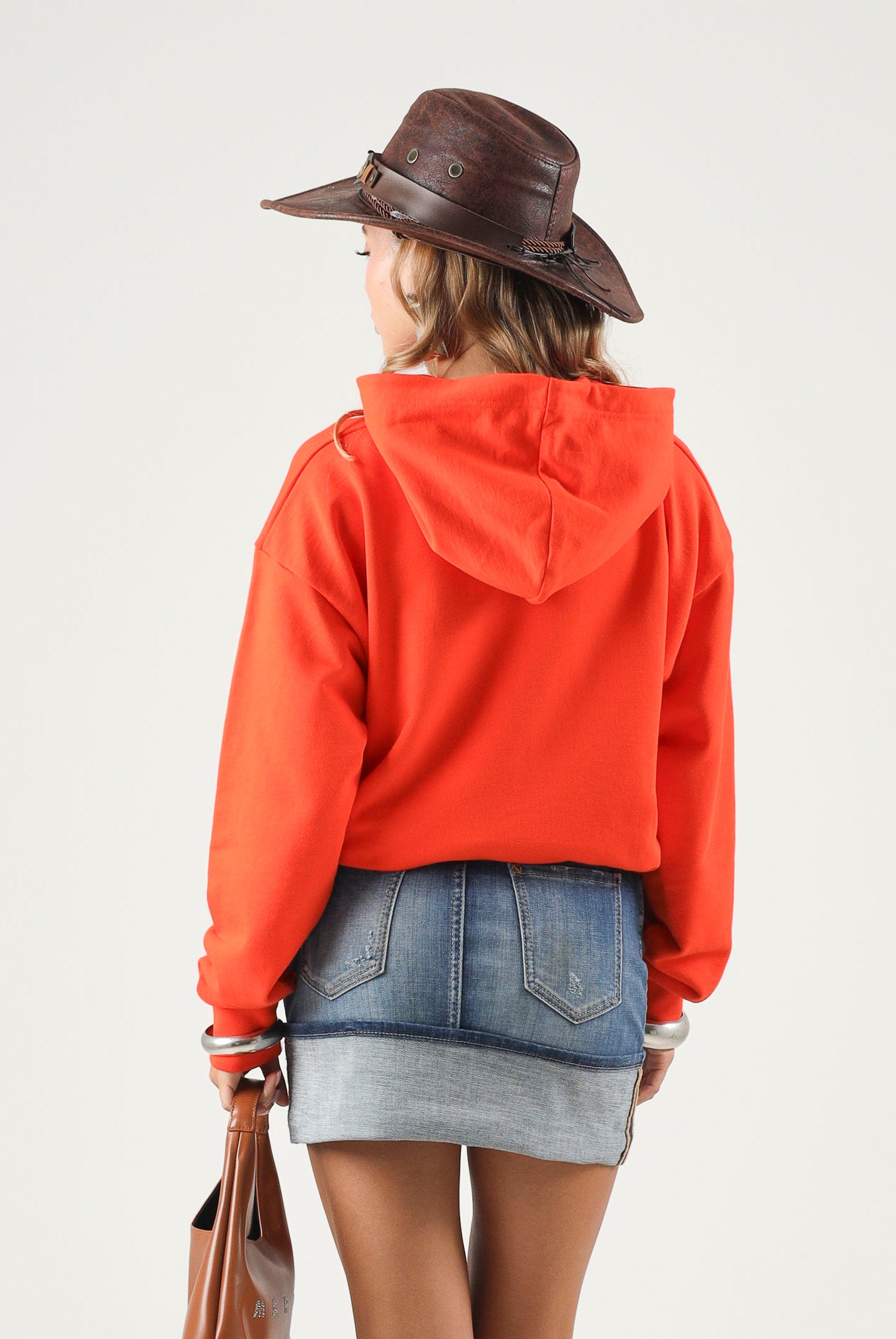 DSQUARED2 Felpa MAPLE-LEAF PRINT HOODIE con cappuccio arancione per donna, ragazzi e bambini DQ3435D0AJ6 DQ258 DSQUARED2