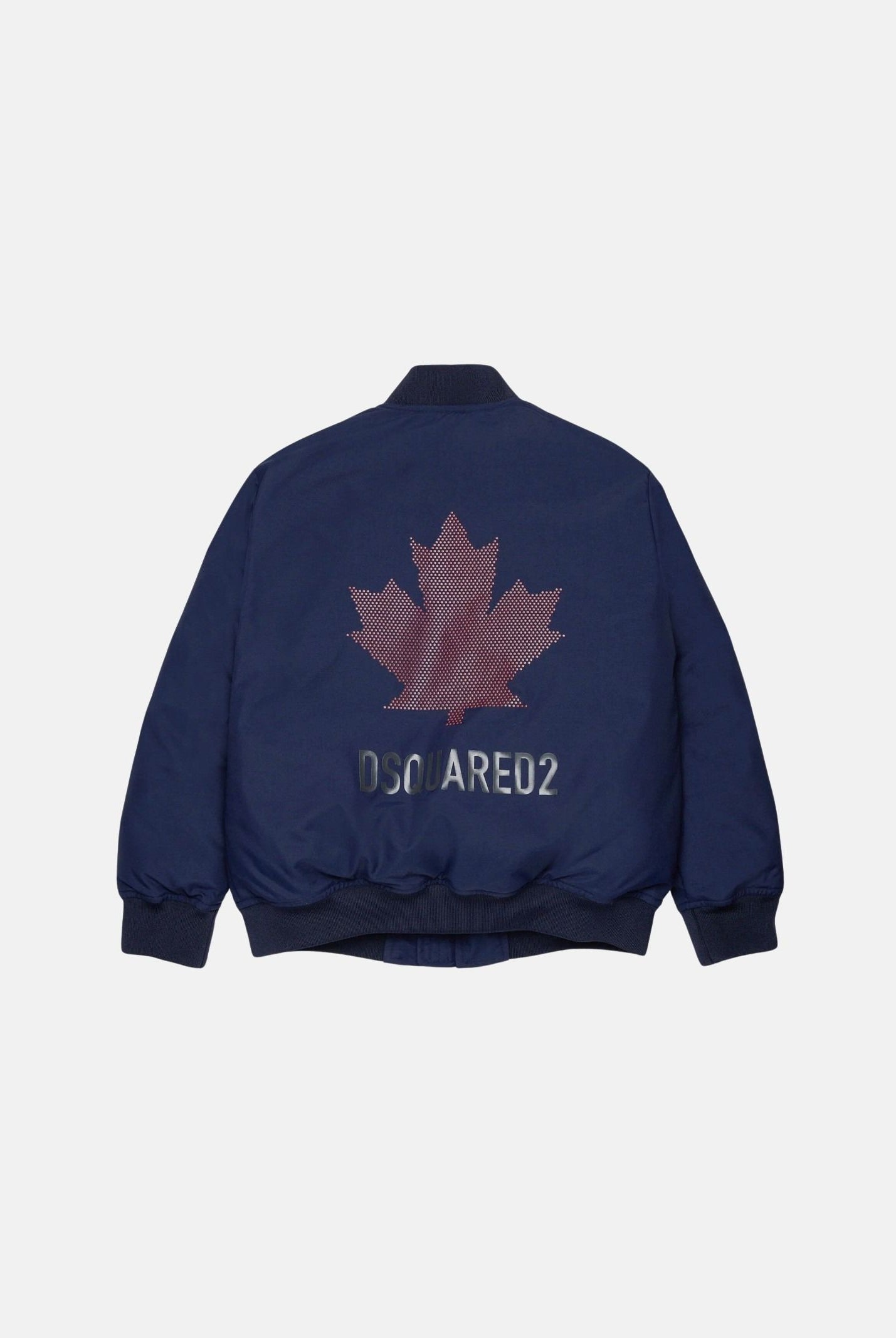 DSQUARED2 Giubbotto imbottito peacoat blue, blu per donna, ragazzi e bambini con logo stampato DQ3436D0AIC DQ864 DSQUARED2