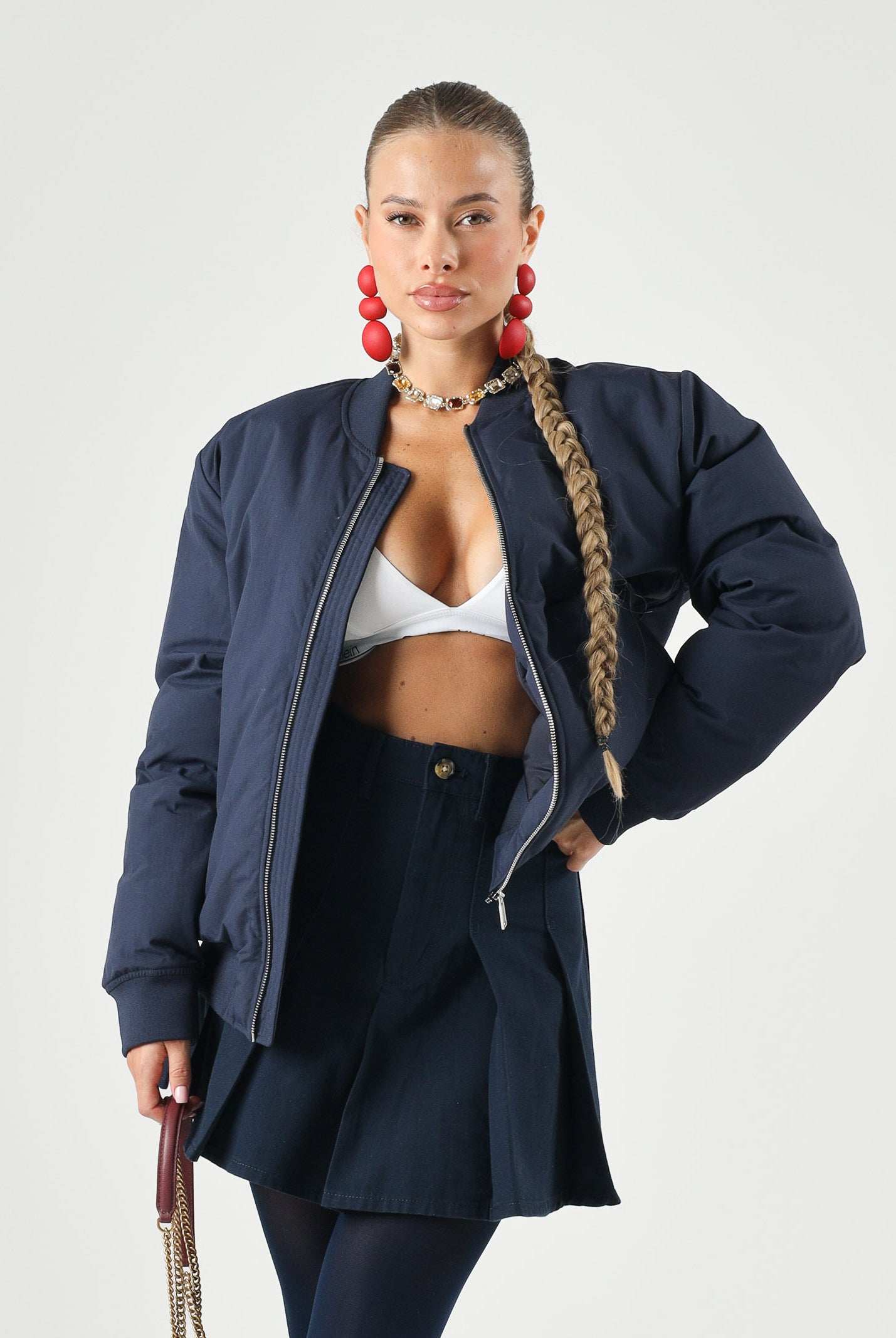 DSQUARED2 Giubbotto imbottito peacoat blue, blu per donna, ragazzi e bambini con logo stampato DQ3436D0AIC DQ864 DSQUARED2
