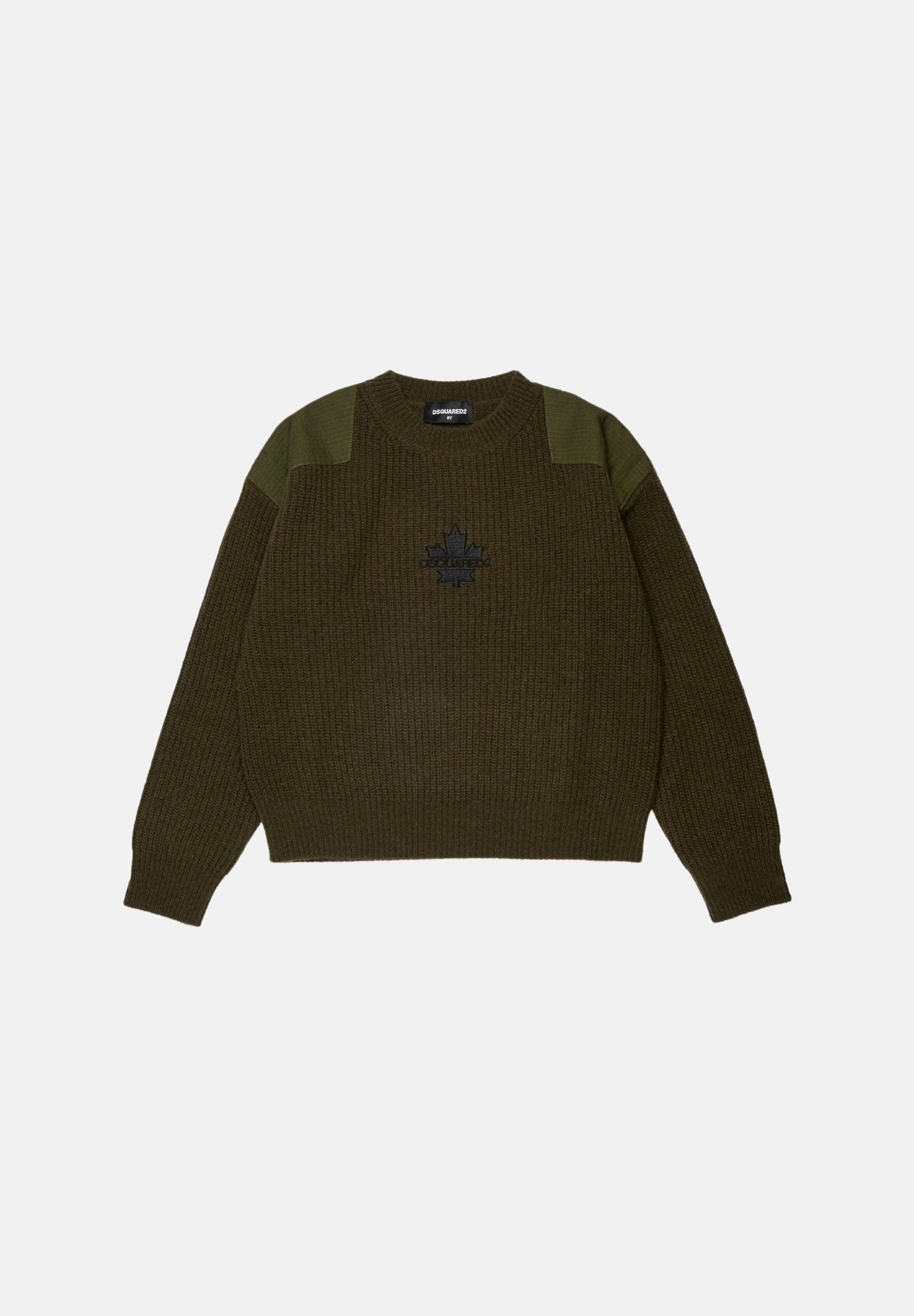 DSQUARED2 Pullover girocollo tarmac green, verde per donna, ragazzi e bambini DQ3437D0AJD DQ558 DSQUARED2