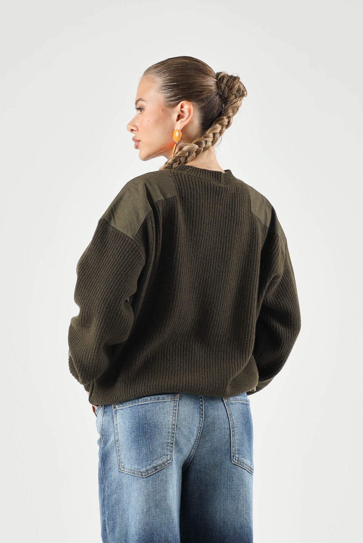 DSQUARED2 Pullover girocollo tarmac green, verde per donna, ragazzi e bambini DQ3437D0AJD DQ558 DSQUARED2