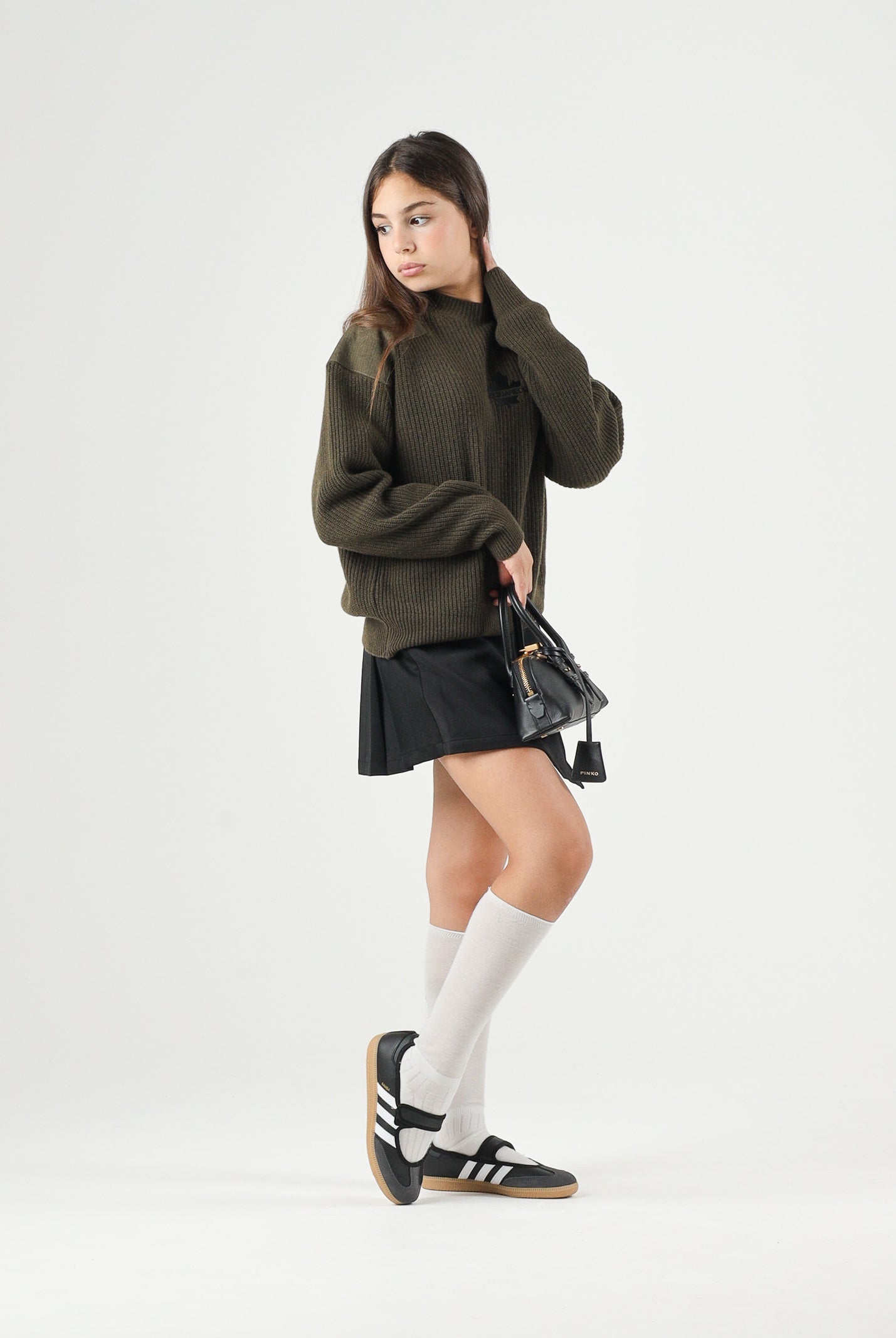 DSQUARED2 Pullover girocollo tarmac green, verde per donna, ragazzi e bambini DQ3437D0AJD DQ558 DSQUARED2