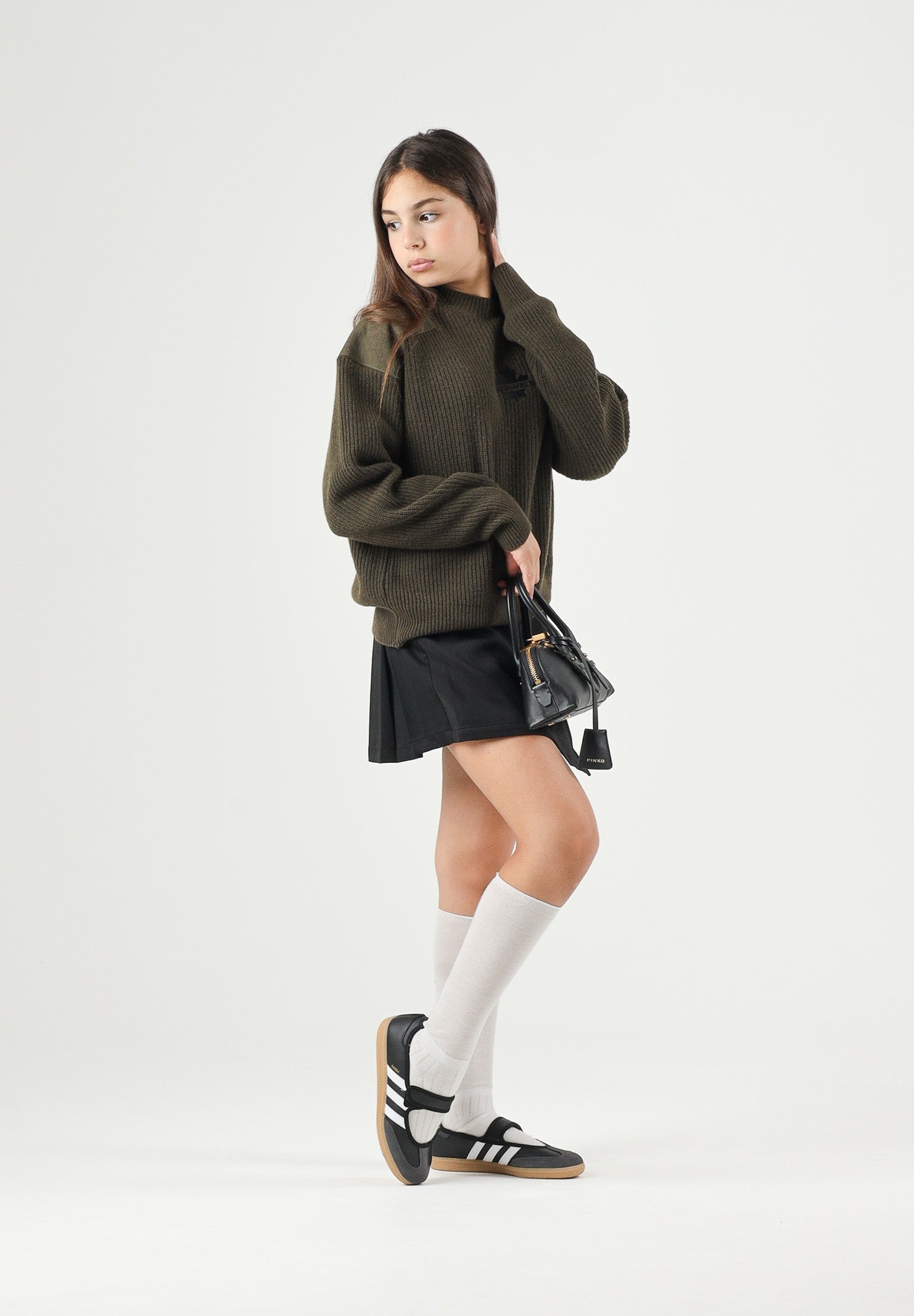 DSQUARED2 Pullover girocollo tarmac green, verde per donna, ragazzi e bambini DQ3437D0AJD DQ558 DSQUARED2