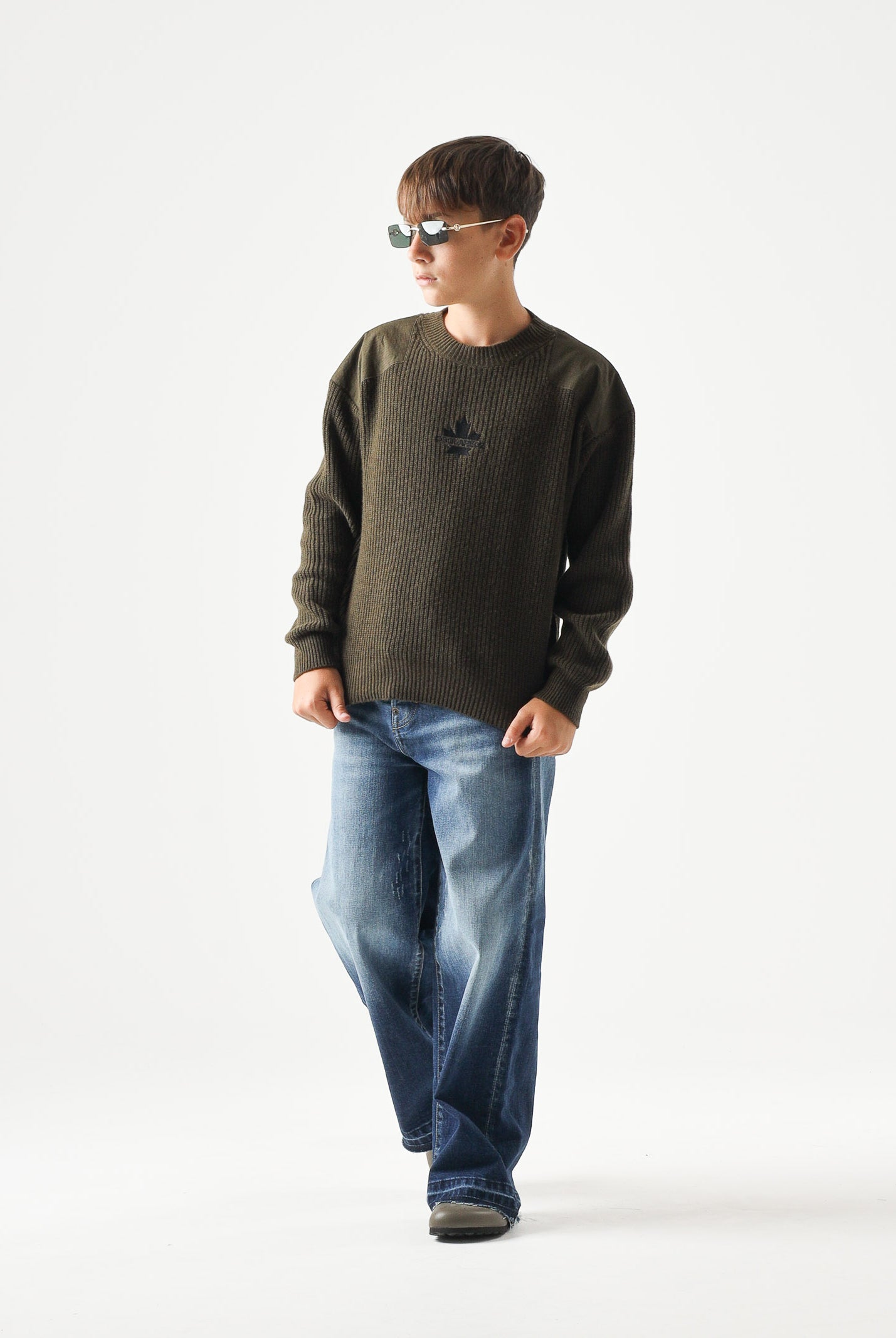 DSQUARED2 Pullover girocollo tarmac green, verde per donna, ragazzi e bambini DQ3437D0AJD DQ558 DSQUARED2