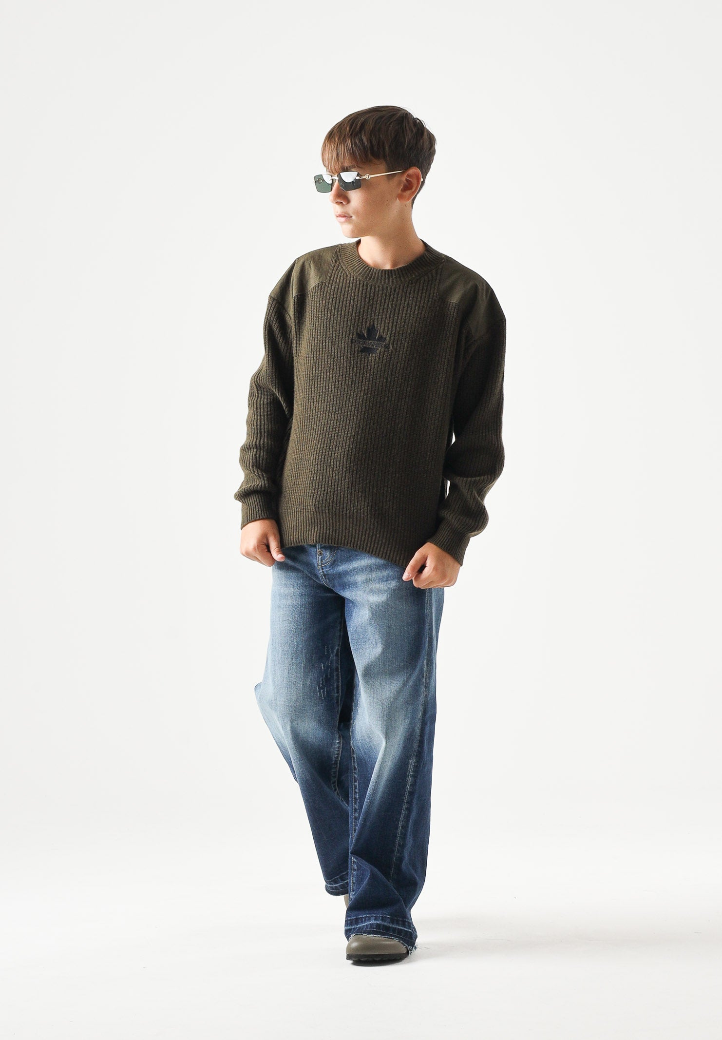 DSQUARED2 Pullover girocollo tarmac green, verde per donna, ragazzi e bambini DQ3437D0AJD DQ558 DSQUARED2