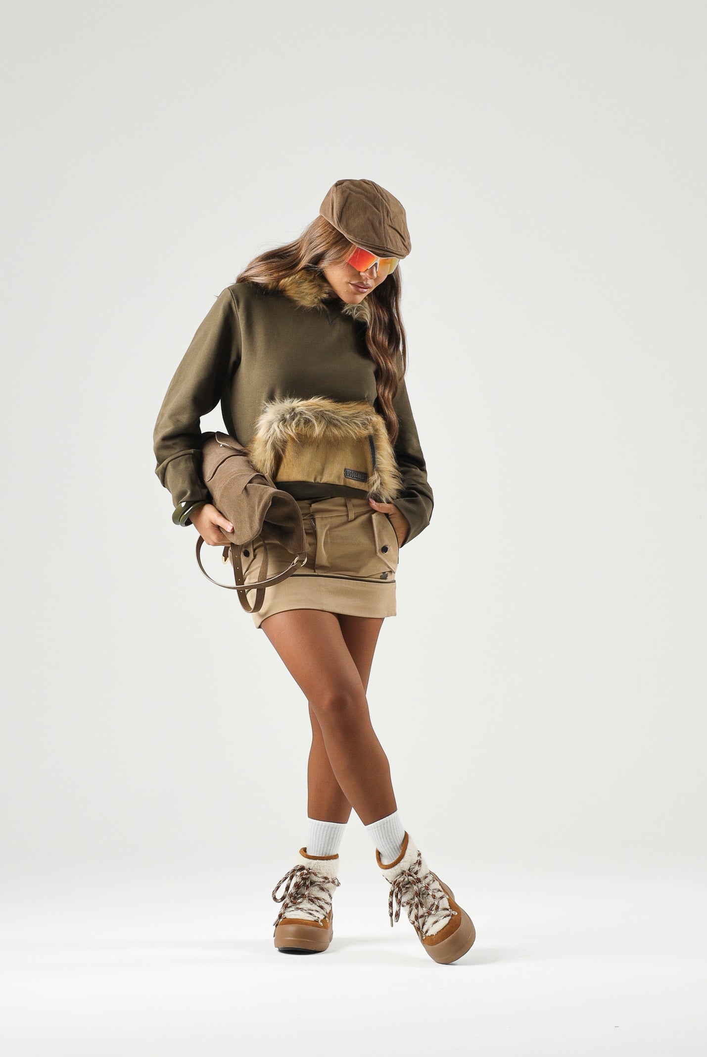 DSQUARED2 Felpa con cappuccio FELPA CON CAPPUCCIO tarmac green verde, colore basico verde, donna. DQ3469D0AJ9 DQ558 DSQUARED2
