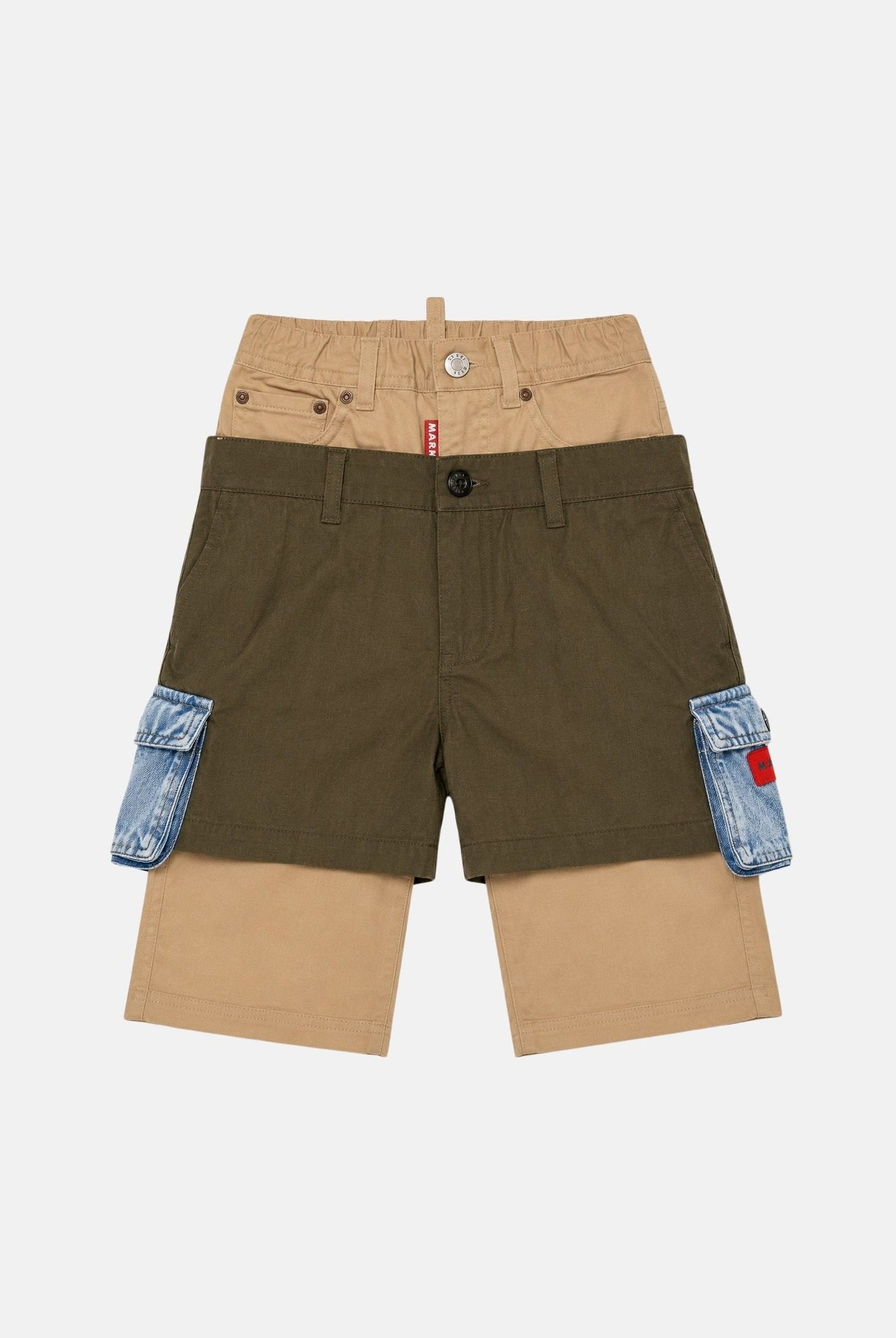 DSQUARED2 Pantalone colore Dark, marrone-verde, da neonato con tasche applicate DQ3492D0AIG DQ776 DSQUARED2