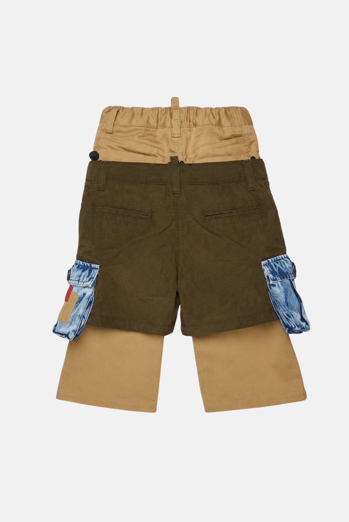 DSQUARED2 Pantalone colore Dark, marrone-verde, da neonato con tasche applicate DQ3492D0AIG DQ776 DSQUARED2