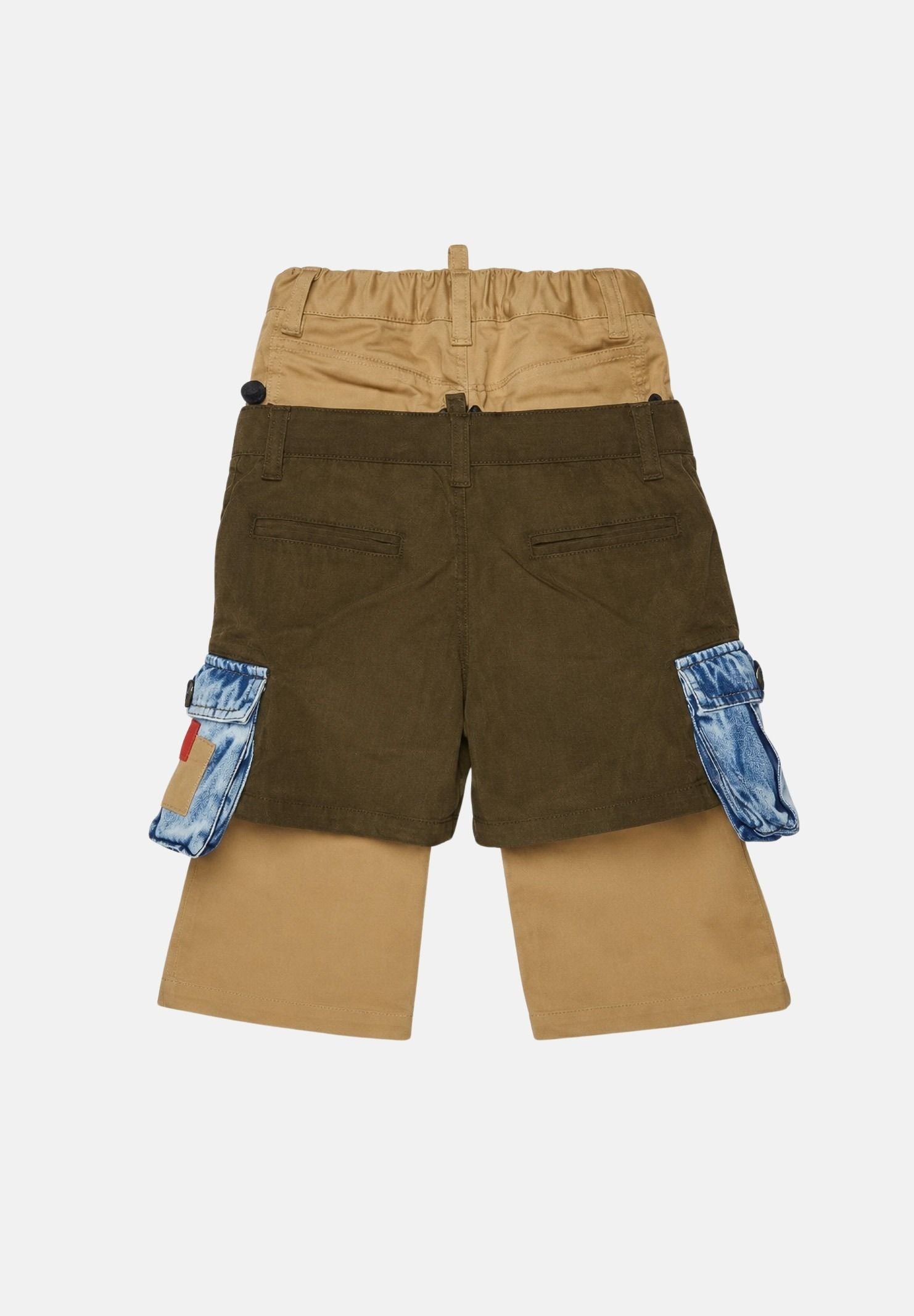 DSQUARED2 Pantalone colore Dark, marrone-verde, da neonato con tasche applicate DQ3492D0AIG DQ776 DSQUARED2