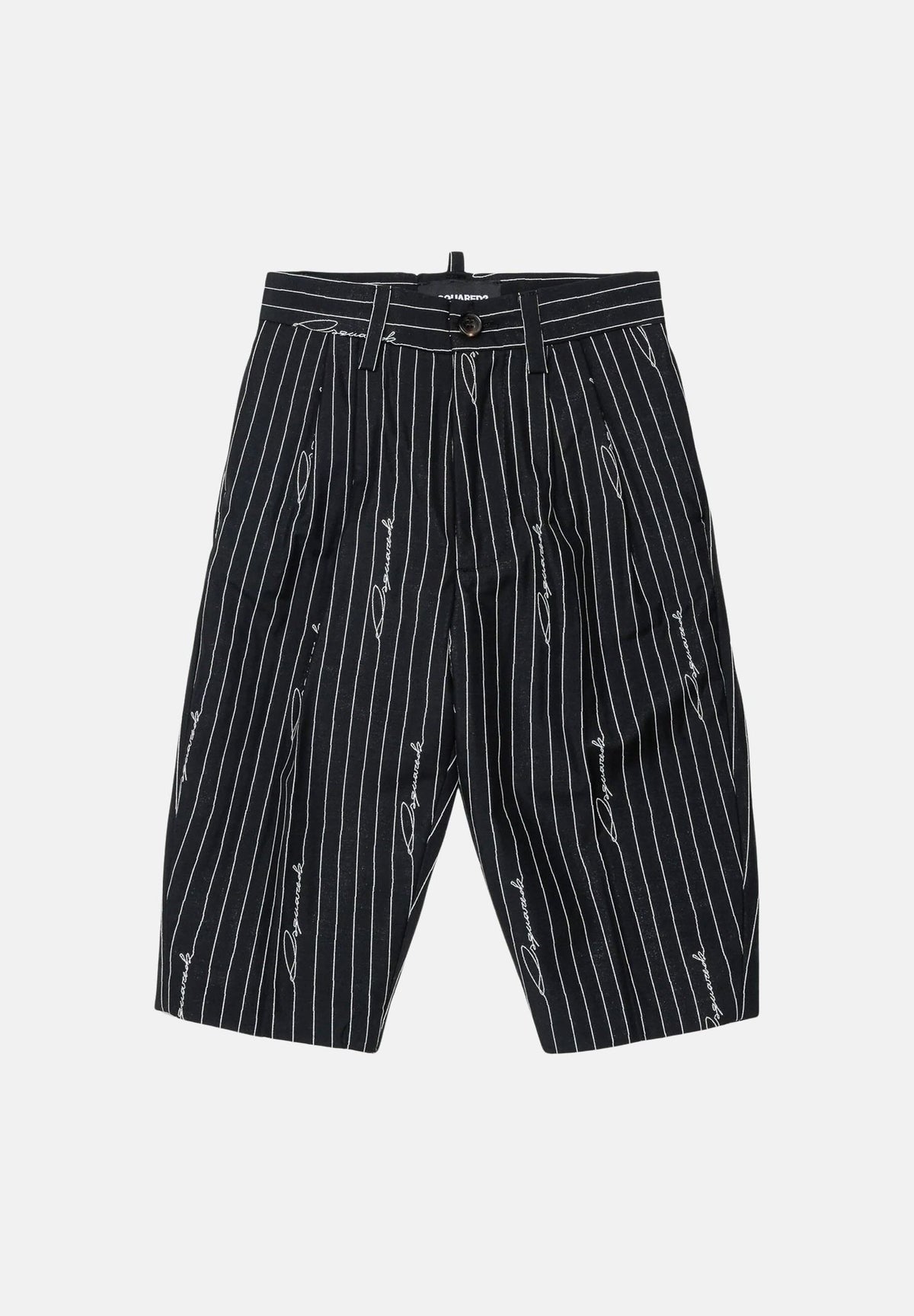 DSQUARED2 Pantaloni gessati neri da neonato con fantasia pinstripe DQ3495D0AIF DQ900 DSQUARED2
