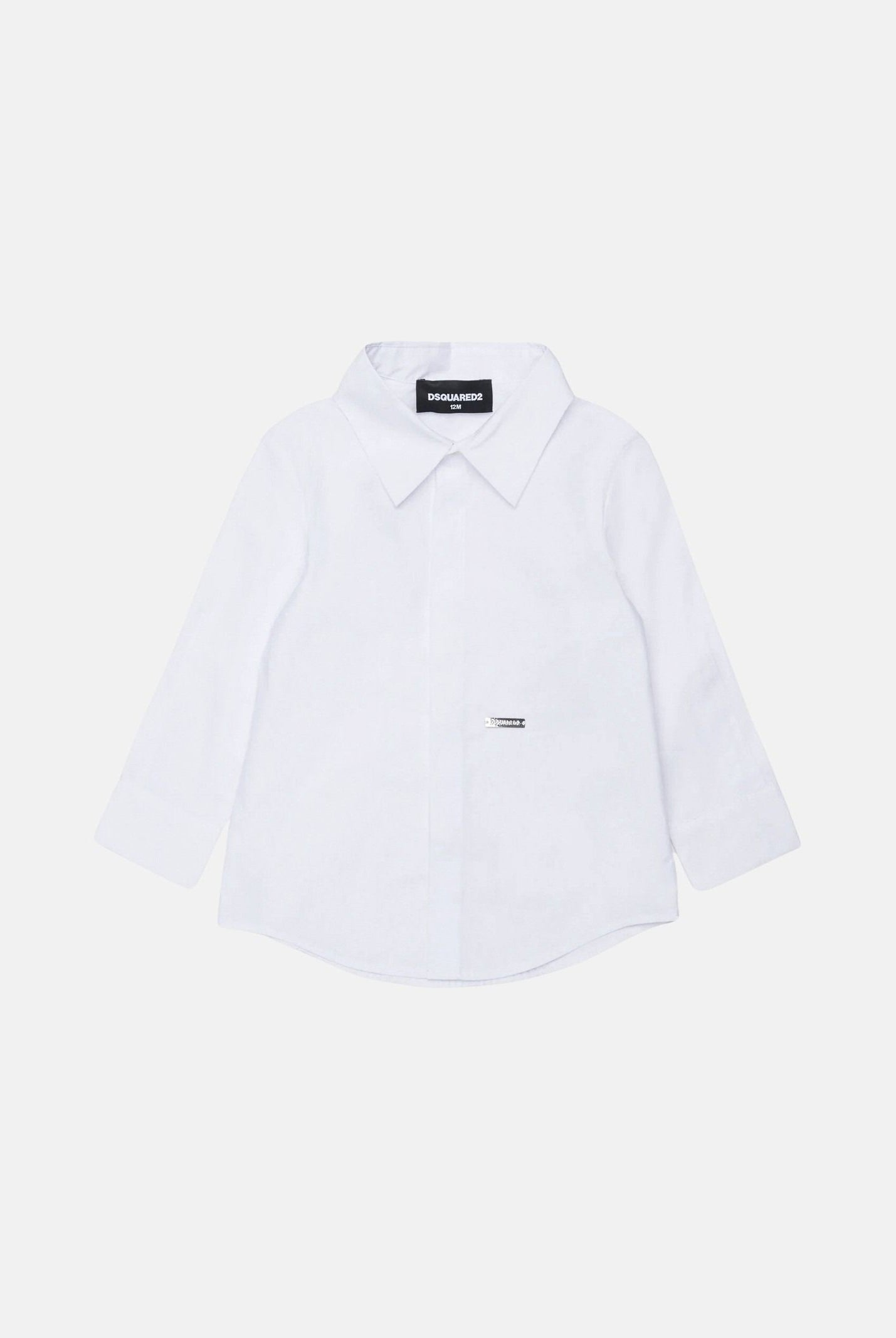 DSQUARED2 Camicia a maniche lunghe, colore basico bianco, neonato unisex. DQ3496D0AJ0 DQ100 DSQUARED2