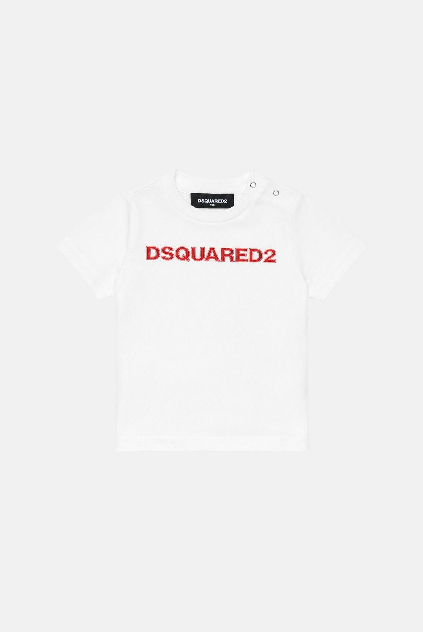 DSQUARED2 T-shirt manica corta bianca da neonato con logo DQ3509D0AJ1 DQ100 DSQUARED2