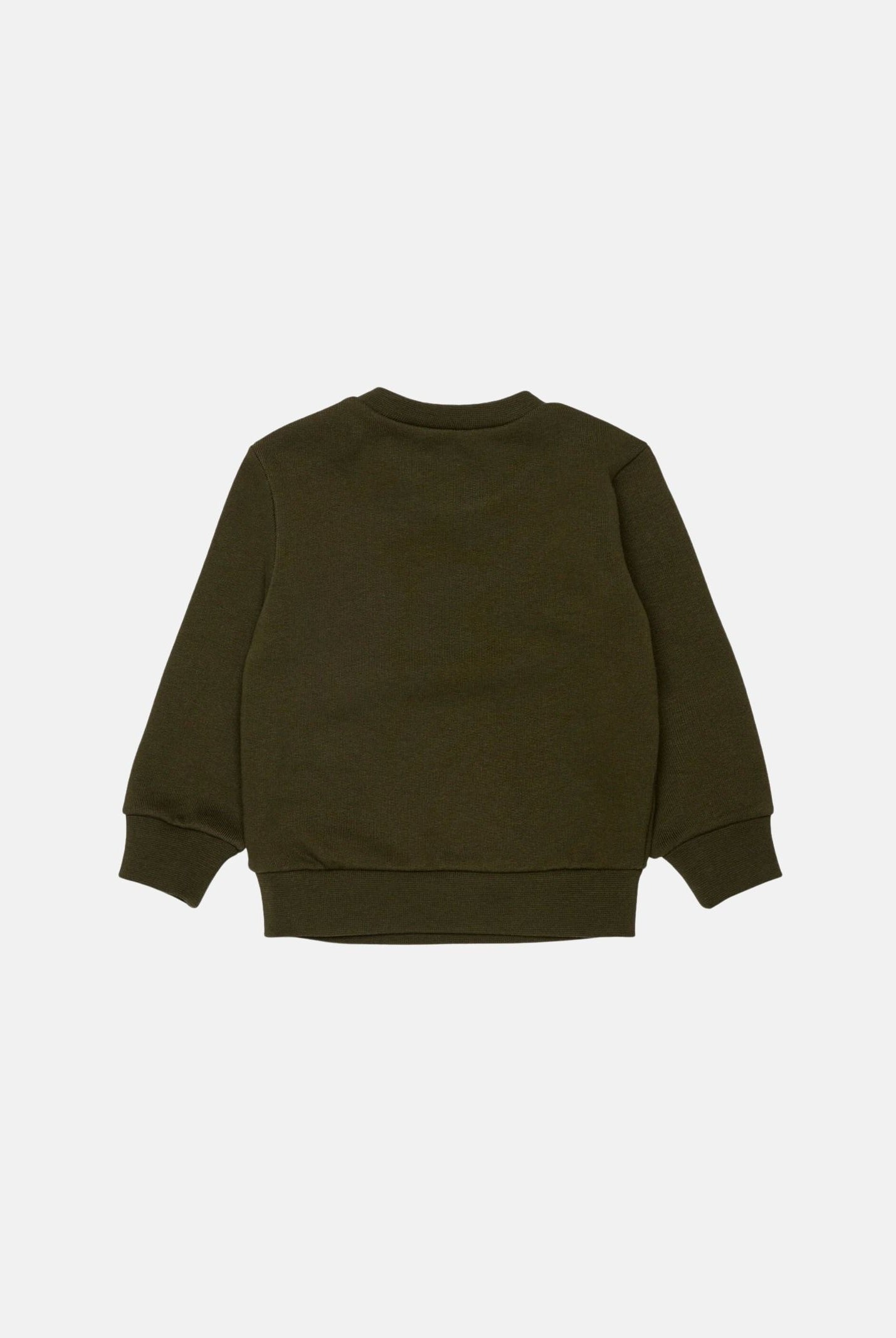 DSQUARED2 Felpa girocollo LOGO-EMBROIDERED tarmac-verde da neonato DQ3510D0AJ2 DQ558 DSQUARED2