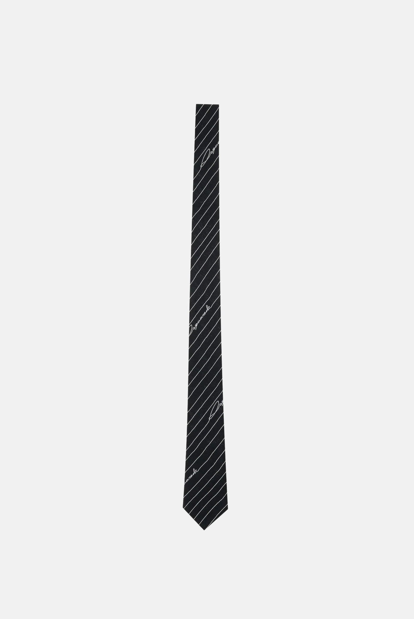DSQUARED2 Cravatta D2 CLASSIC TIE Black per uomo e ragazzo con righe diagonali DQ3547D0AIF DQ900 DSQUARED2