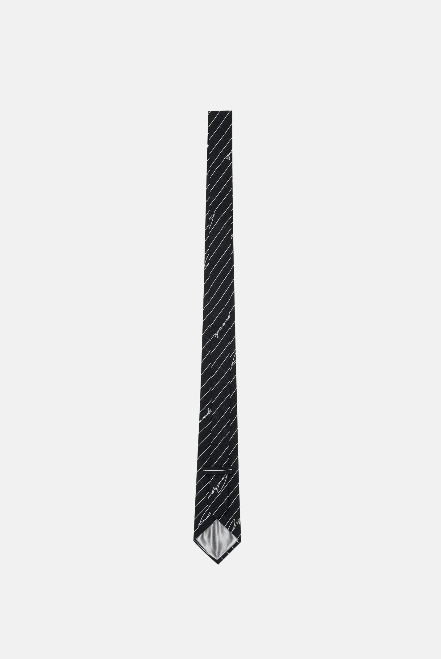 DSQUARED2 Cravatta D2 CLASSIC TIE Black per uomo e donna con righe diagonali DQ3547D0AIF DQ900 DSQUARED2