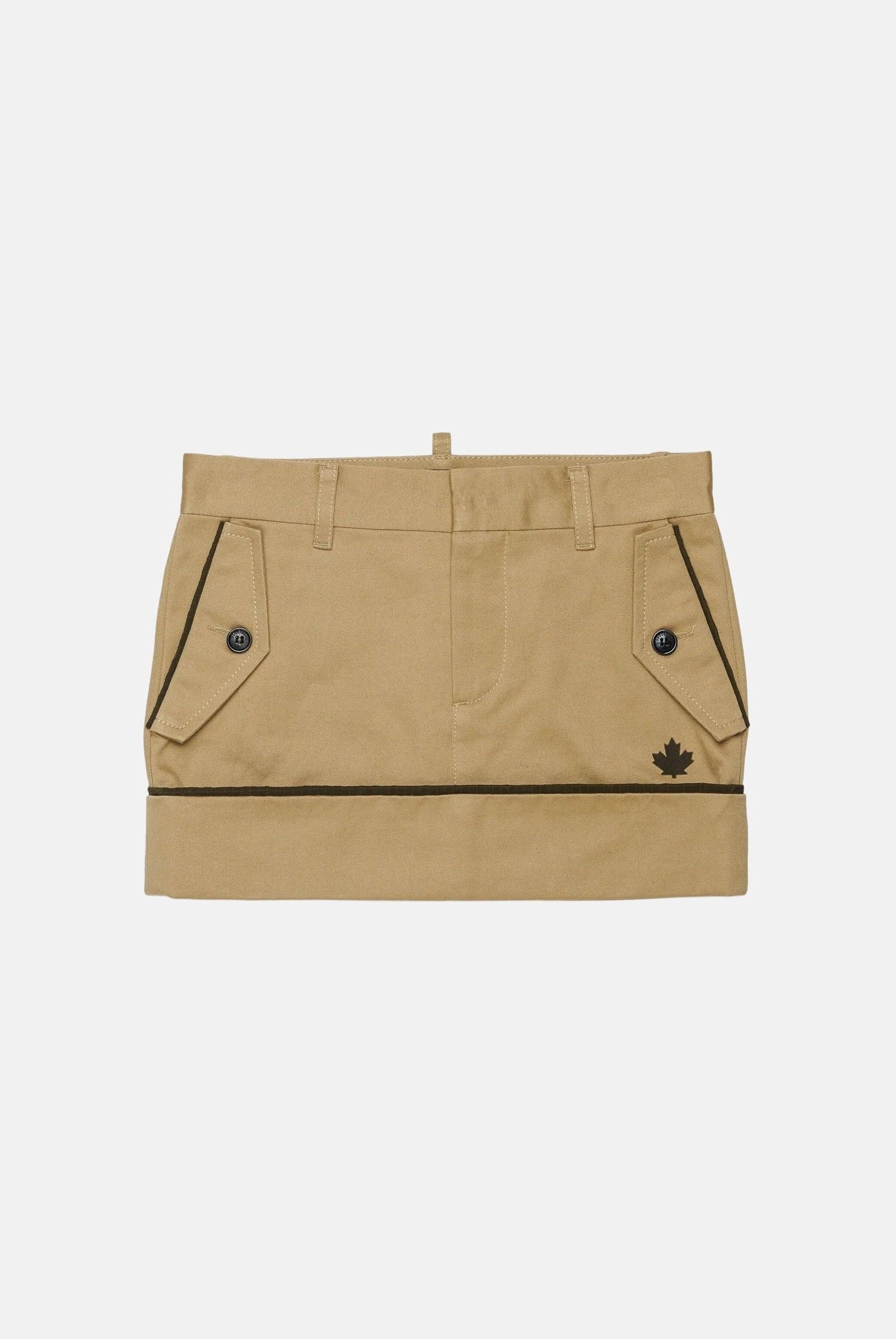 DSQUARED2 Gonna corta lark-beige per donna, ragazzi e bambini con tasche applicate DQ3555D0AIG DQ776 DSQUARED2