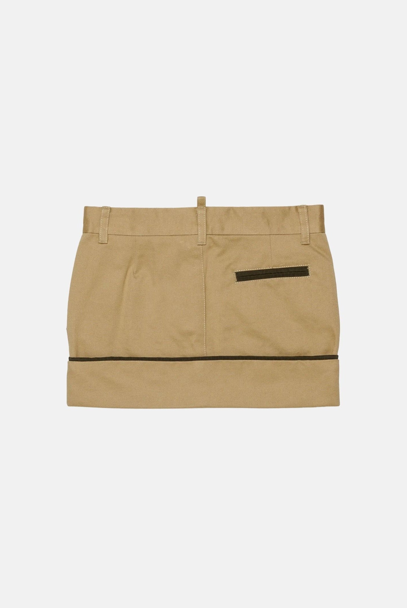 DSQUARED2 Gonna corta lark-beige per donna, ragazzi e bambini con tasche applicate DQ3555D0AIG DQ776 DSQUARED2