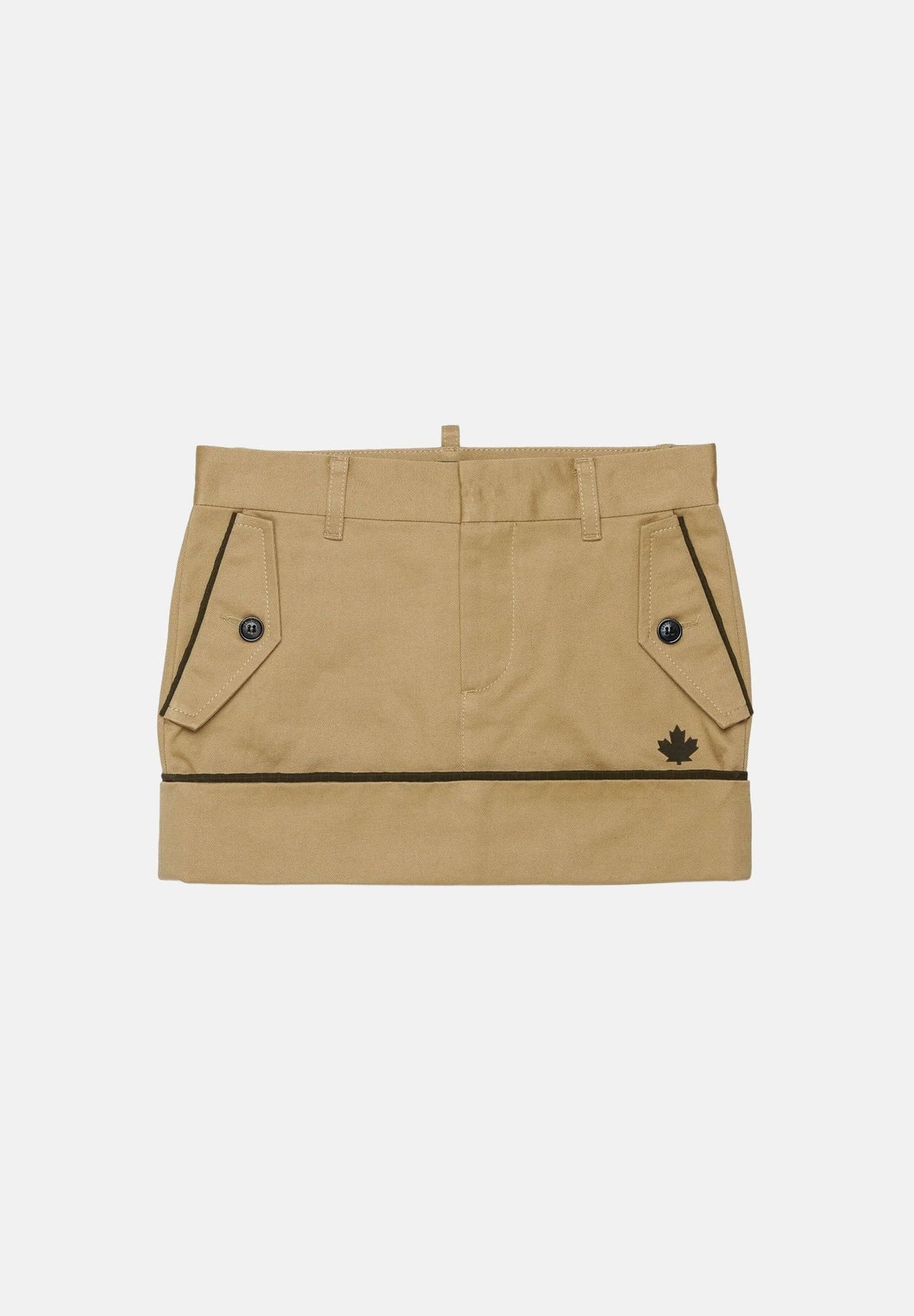DSQUARED2 Gonna corta lark-beige per donna, ragazzi e bambini con tasche applicate DQ3555D0AIG DQ776 DSQUARED2