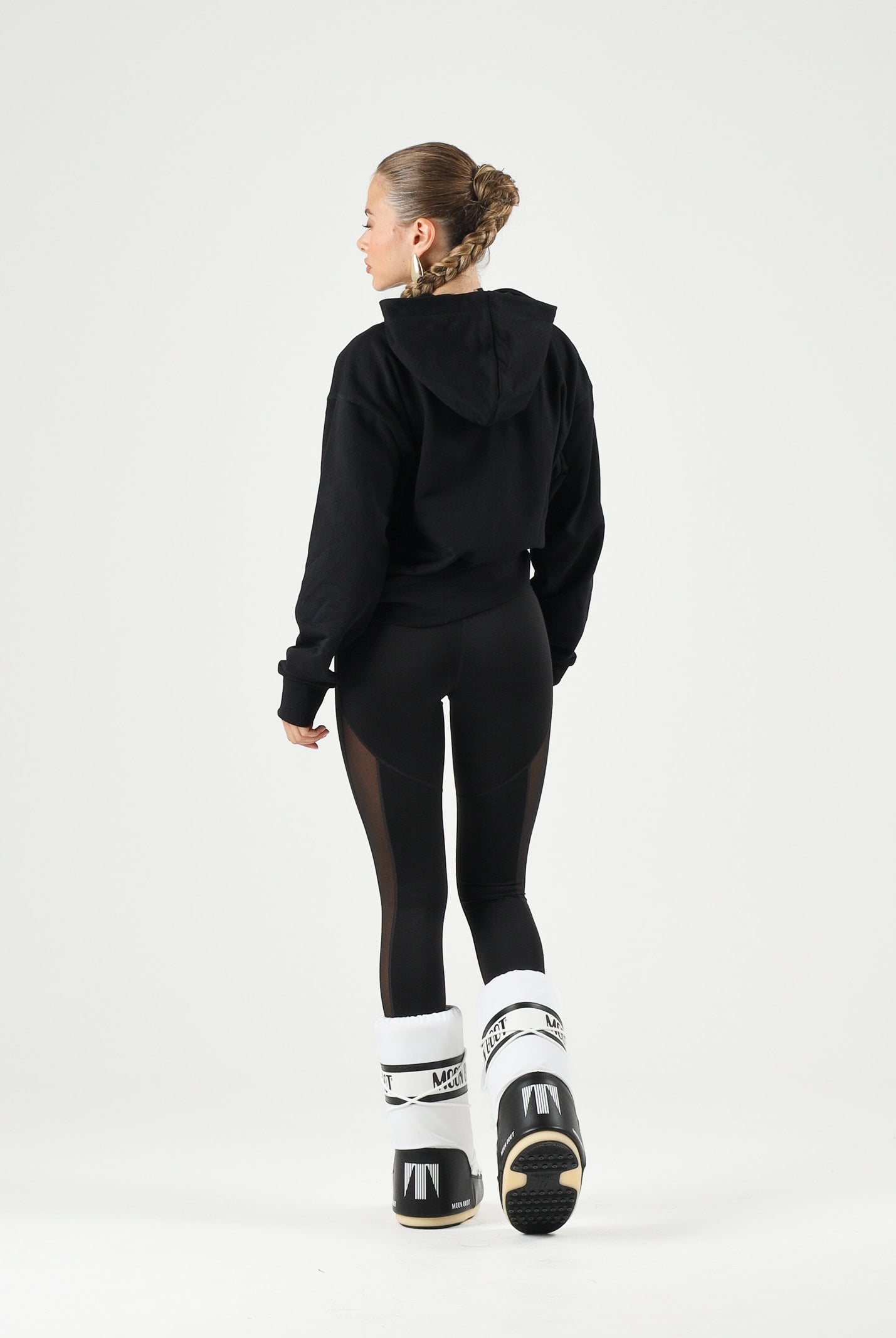 DSQUARED2 Felpa con cappuccio nera per donna, ragazzi e bambini con logo frontale. DQ3557D0AIZ DQ900 DSQUARED2