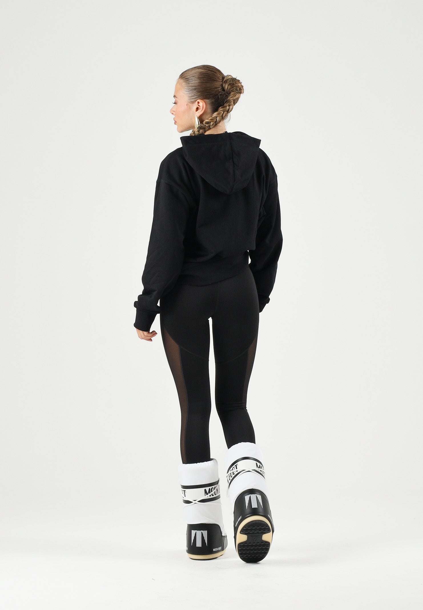 DSQUARED2 Felpa con cappuccio nera per donna, ragazzi e bambini con logo frontale. DQ3557D0AIZ DQ900 DSQUARED2
