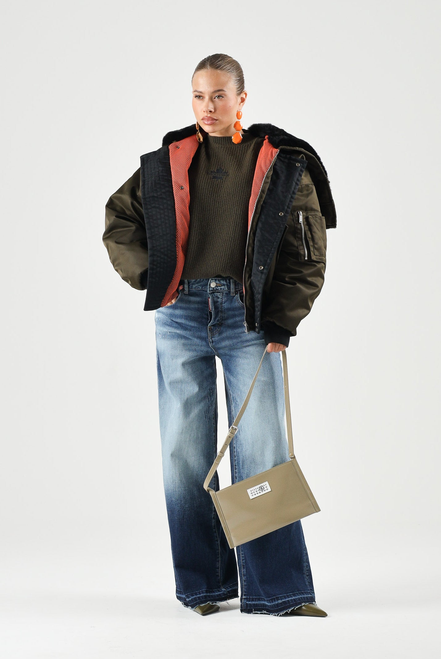 DSQUARED2 Jeans cropped in denim Blu, per donna, ragazzi e bambini con gamba ampia. DQ3577D0AHR DQ01 DSQUARED2
