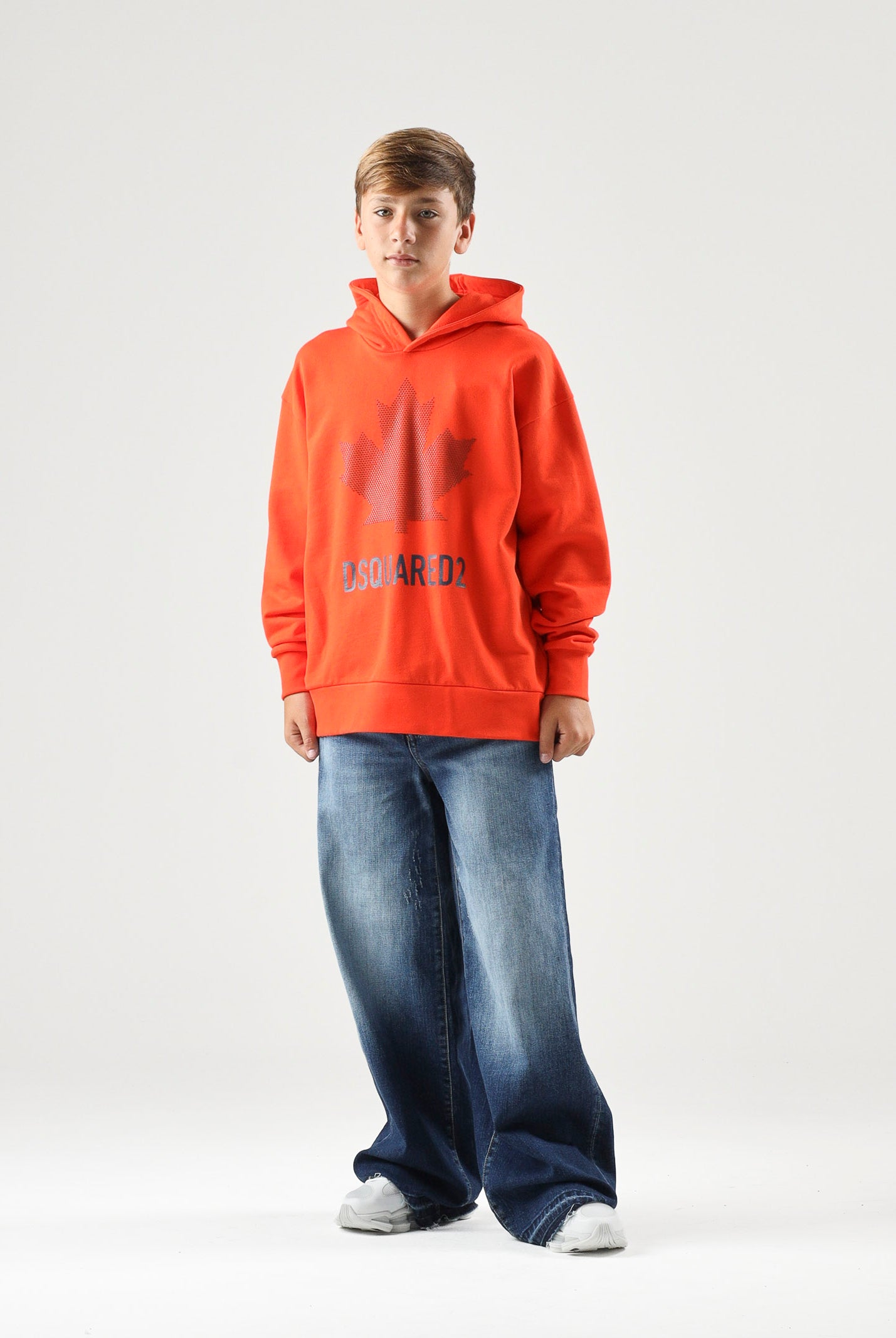 DSQUARED2 Jeans cropped in denim Blu, per donna, ragazzi e bambini con gamba ampia. DQ3577D0AHR DQ01 DSQUARED2