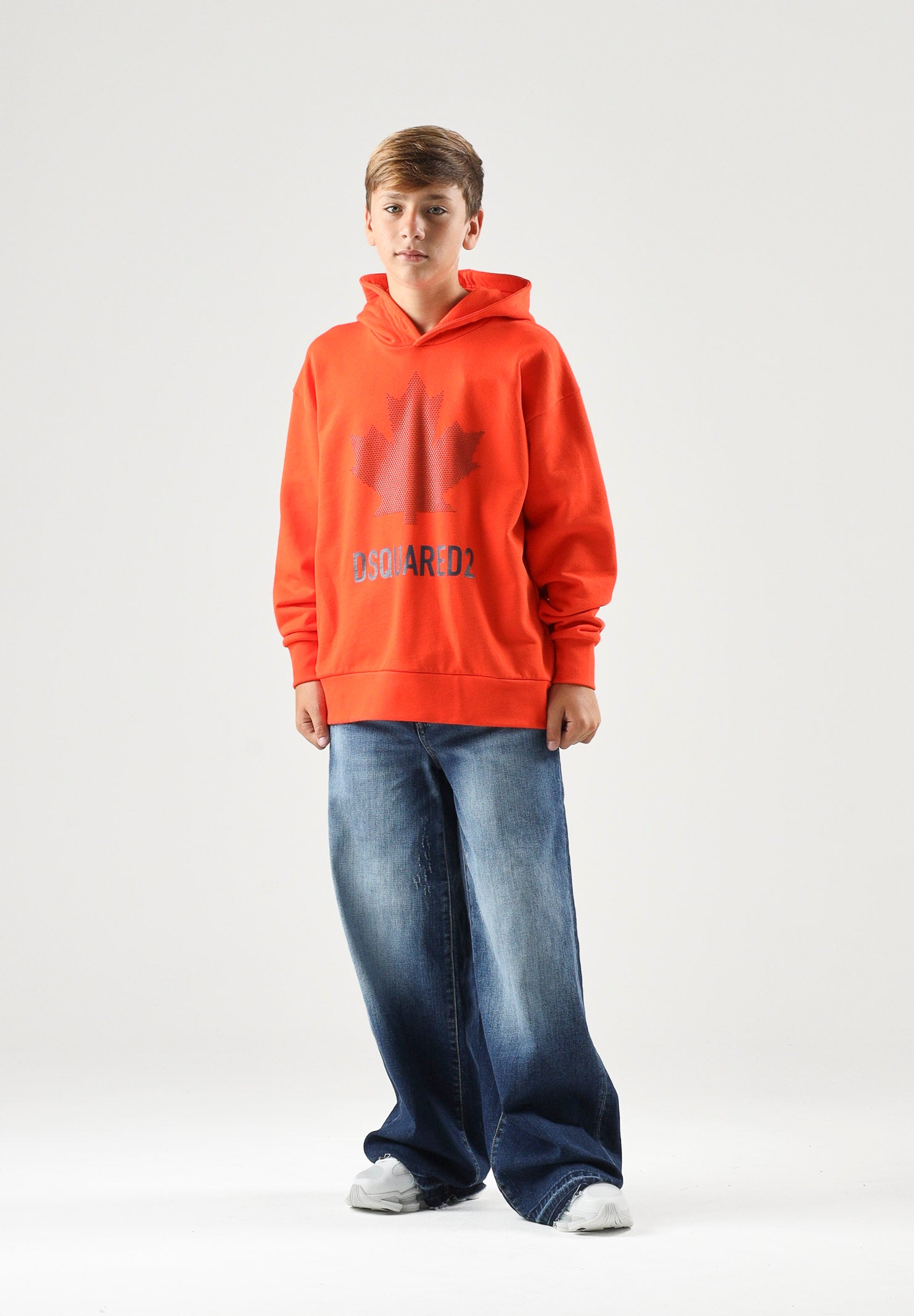 DSQUARED2 Jeans cropped in denim Blu, per donna, ragazzi e bambini con gamba ampia. DQ3577D0AHR DQ01 DSQUARED2