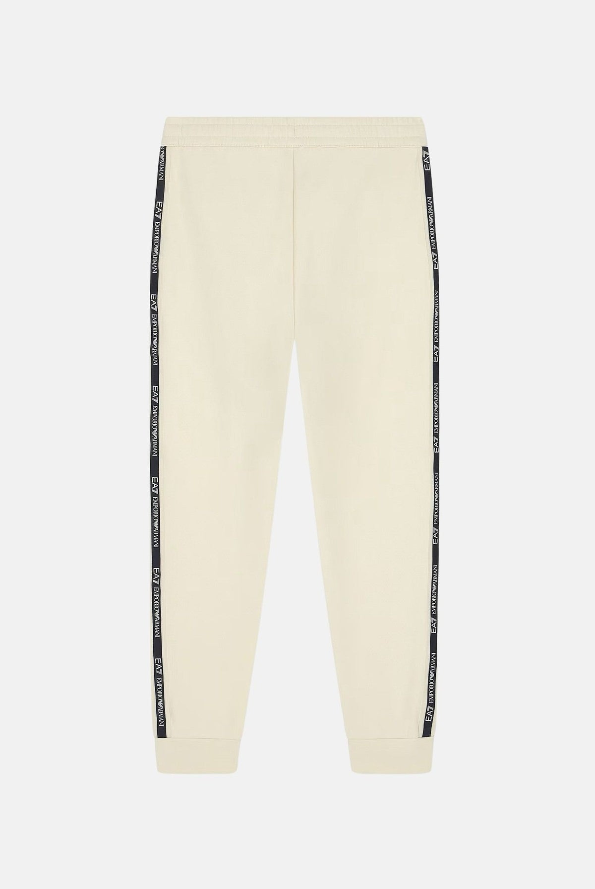 EA7 Pantaloni sportivi panna per uomo con patch logo a contrasto sulla gamba 7M002198AF10377 U1079 EA7