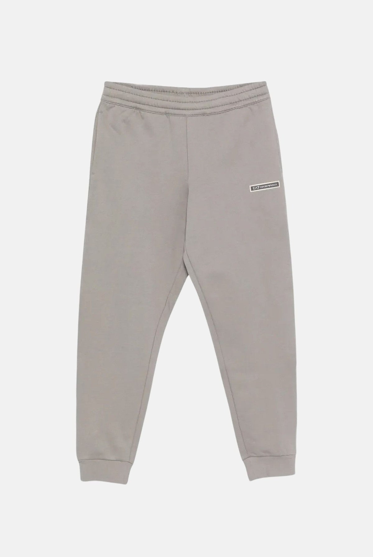 EA7 Pantaloni sportivi tortora per uomo con patch logo a contrasto sulla gamba 7M002198AF10377 U8067 EA7
